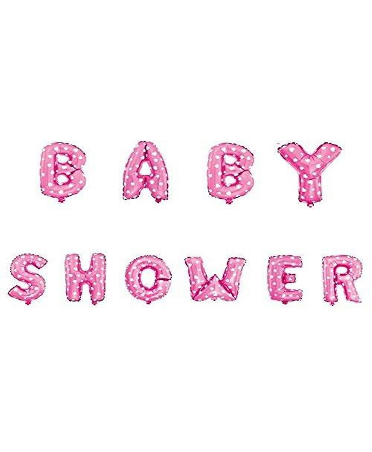 Decor Mantra Baby Shower Letter Foil Balloon for Baby Shower Decoration Pink - Pack of 10-picture-20