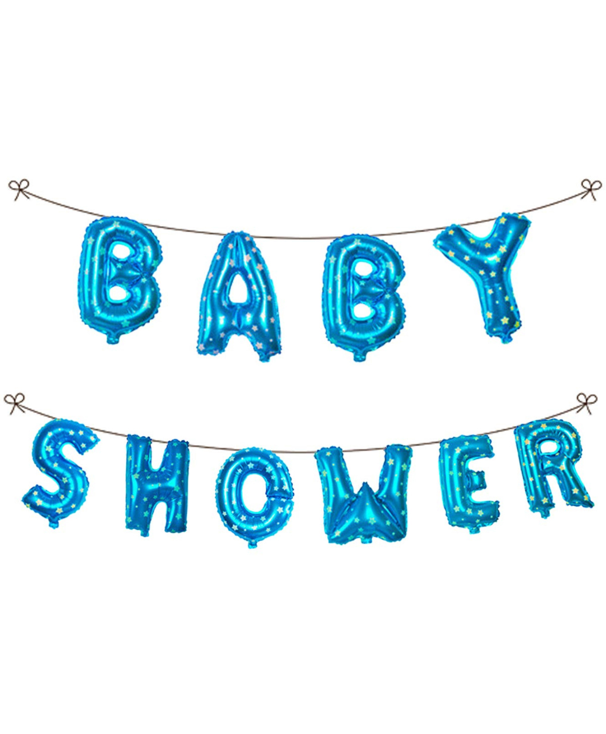 Decor Mantra Baby Shower Letter Foil Balloon for Baby Shower Decoration Blue - Pack of 10-picture-16