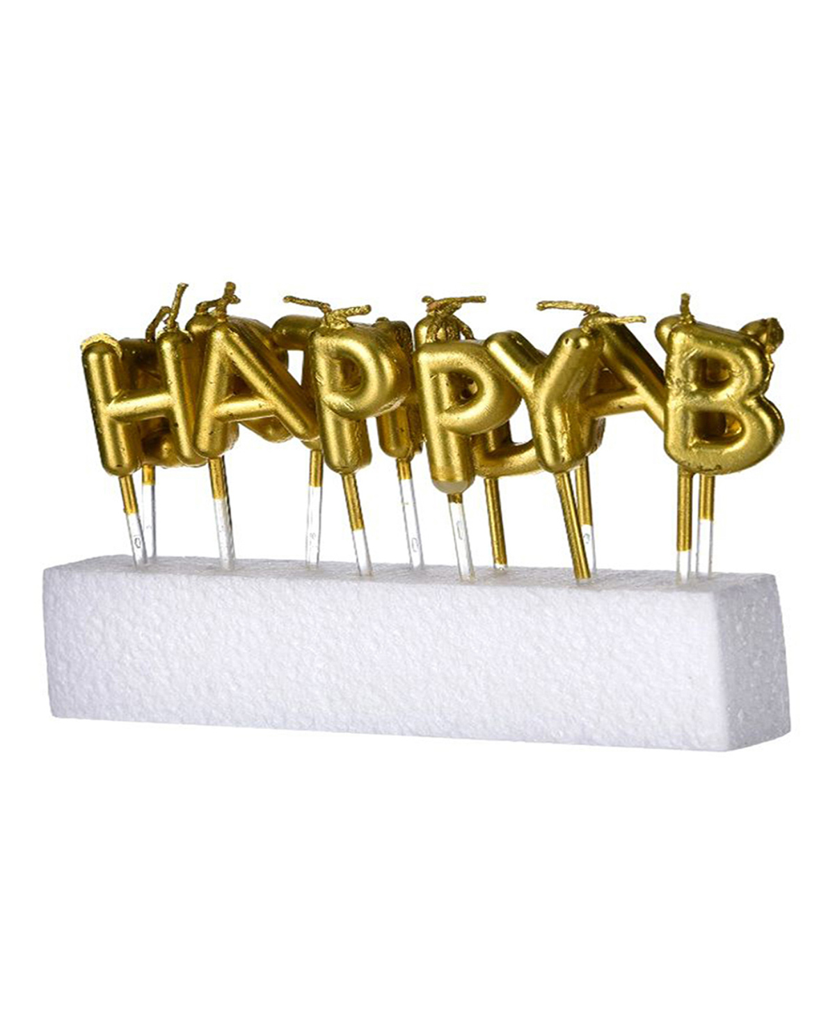 Decor Mantra happy birthday letters candles for cake decoration is perfect birthday decoration items - Gold - Pack of 13-image-35