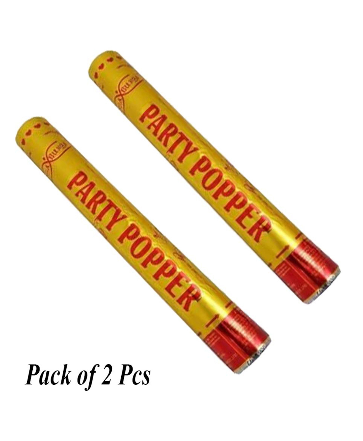 Decor Mantra gold petal confetti party popper for birthday , baby shower party celebration - Gold - Pack of 2