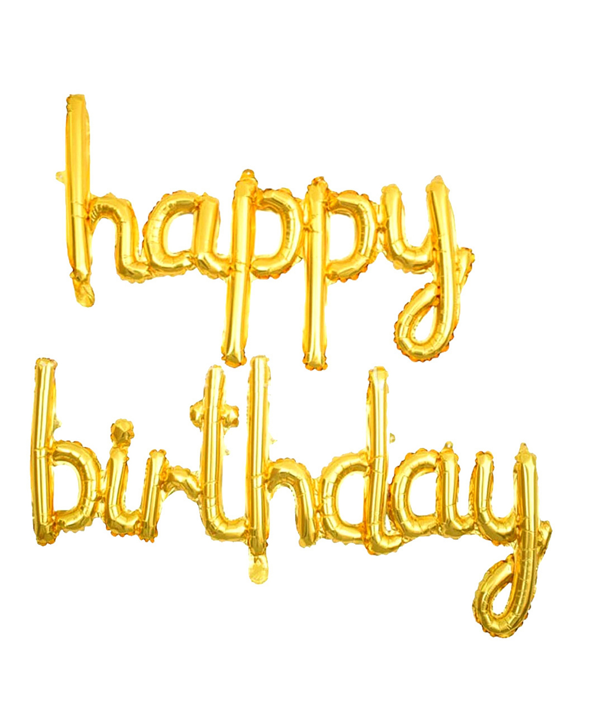 Decor Mantra happy birthday cursive letter foil balloonbirthday decoration items - Gold - Pack of 2-picture-18