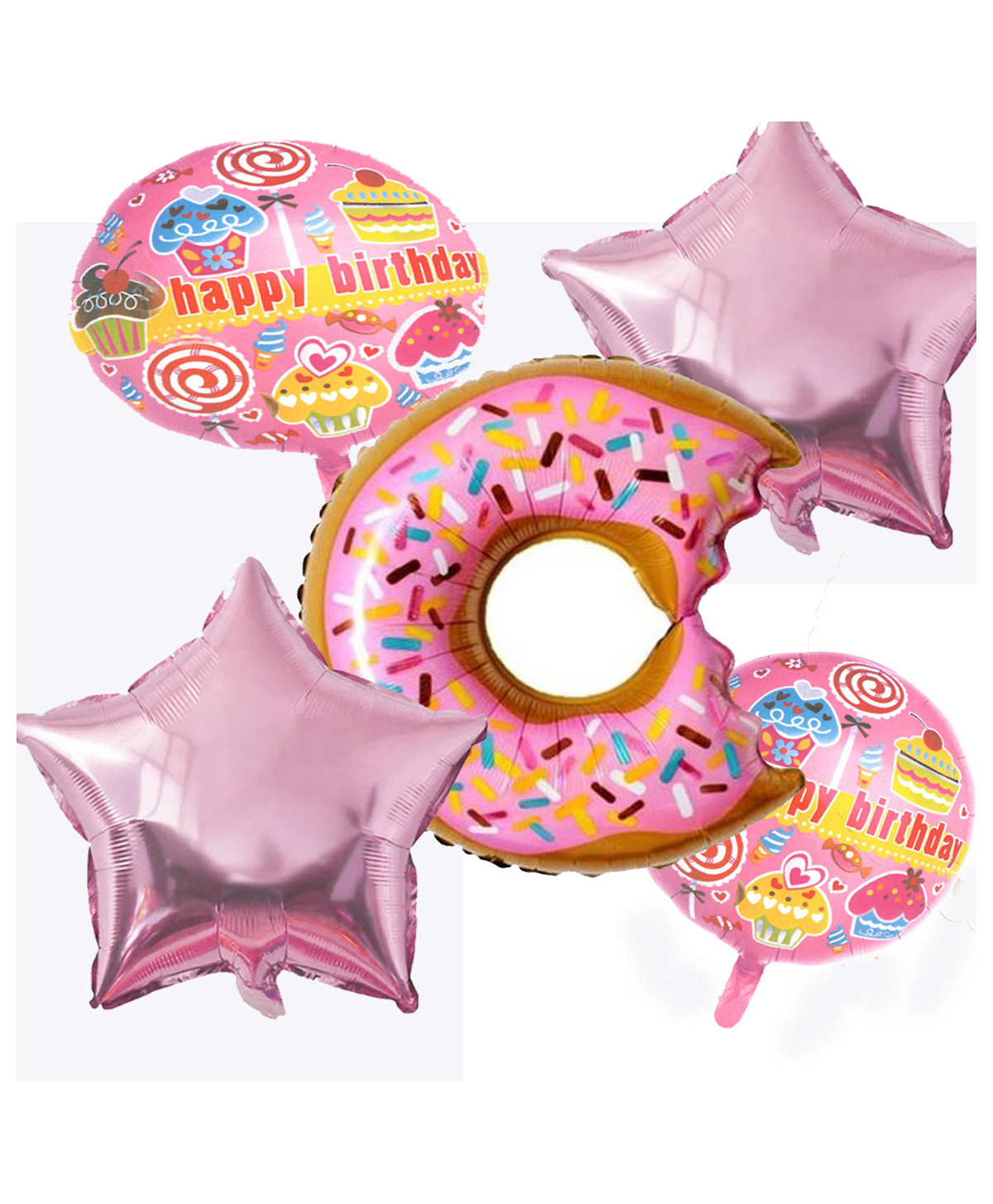Decor Mantra donut candy theme foil balloon for birthday & baby shower decoration - Multi Color - Pack of 5-picture-14