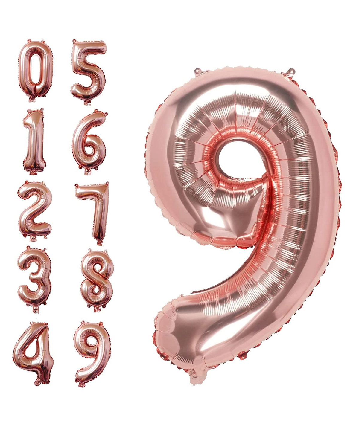 Decor Mantra 16 inch 9 number foil balloon perfect for birthday decoration and special occasions - Rose Gold - Pack of 1-image-28