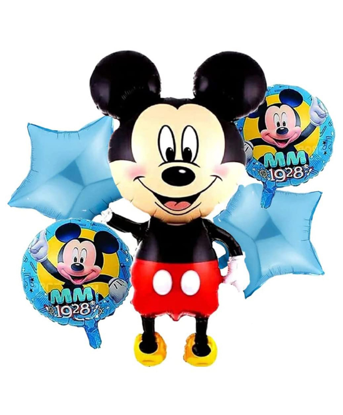 Decor Mantra Micky mouse theme cartoon character foil balloon for birthday decoration kit - Red - Pack of 5-picture-11