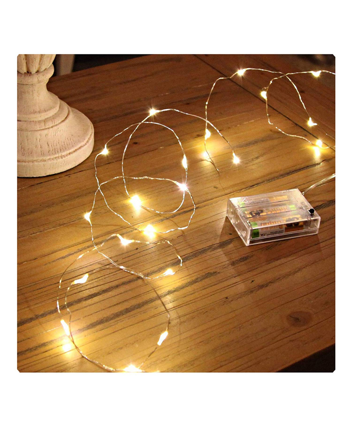 decor mantra led fairy lights for birthday , baby shower party decoration - warm white - pack of 1