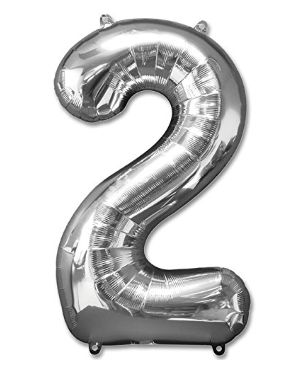 Decor Mantra Number 2 foil balloon 32 inch for birthday decoration items - Silver - Pack of 1-image-32