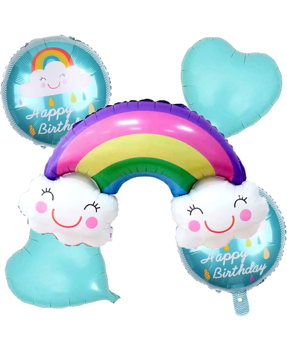 Decor Mantra rainbow foil balloon for rainbow theme birthday & baby shower party decortaion kit - Multi Color - Pack of 5-image-48