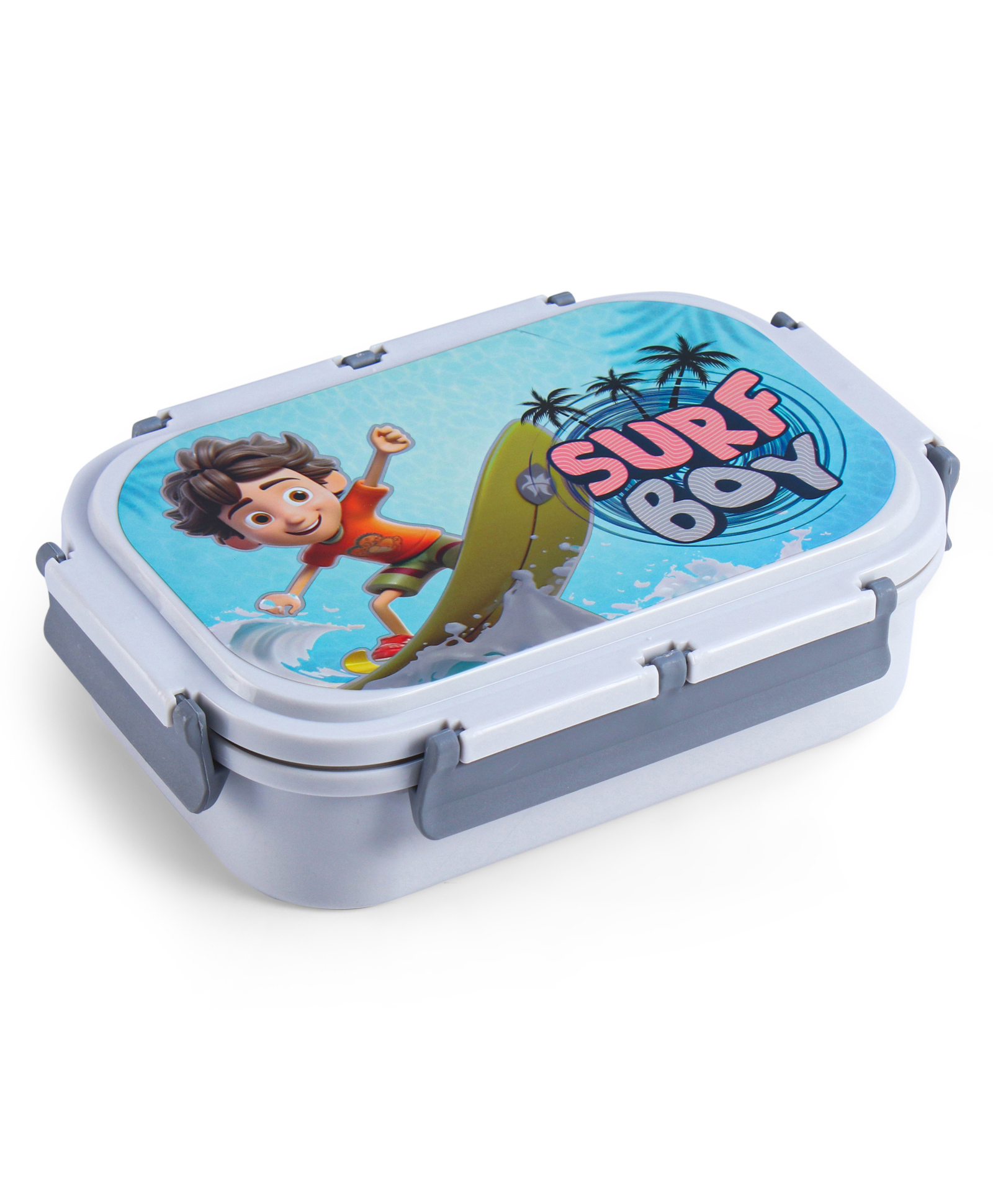 ATTRO Magnus Insulated Lunch Box with 1 Small Container & Spoon - Grey-picture-23