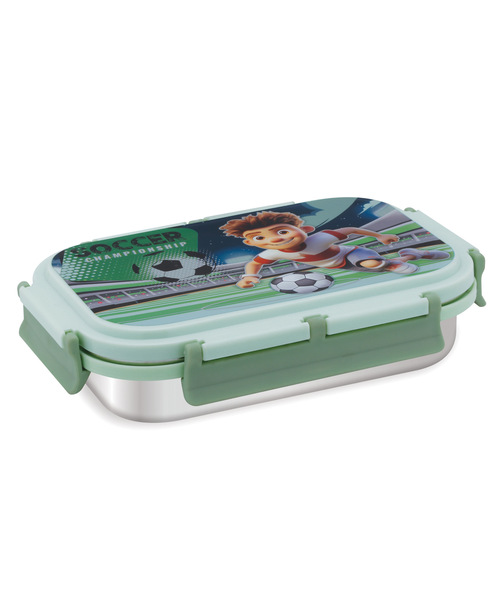 Attro Uranus Stainless Steel Lunch Box with 1 Small Container & Spoon - Mint Green-picture-25