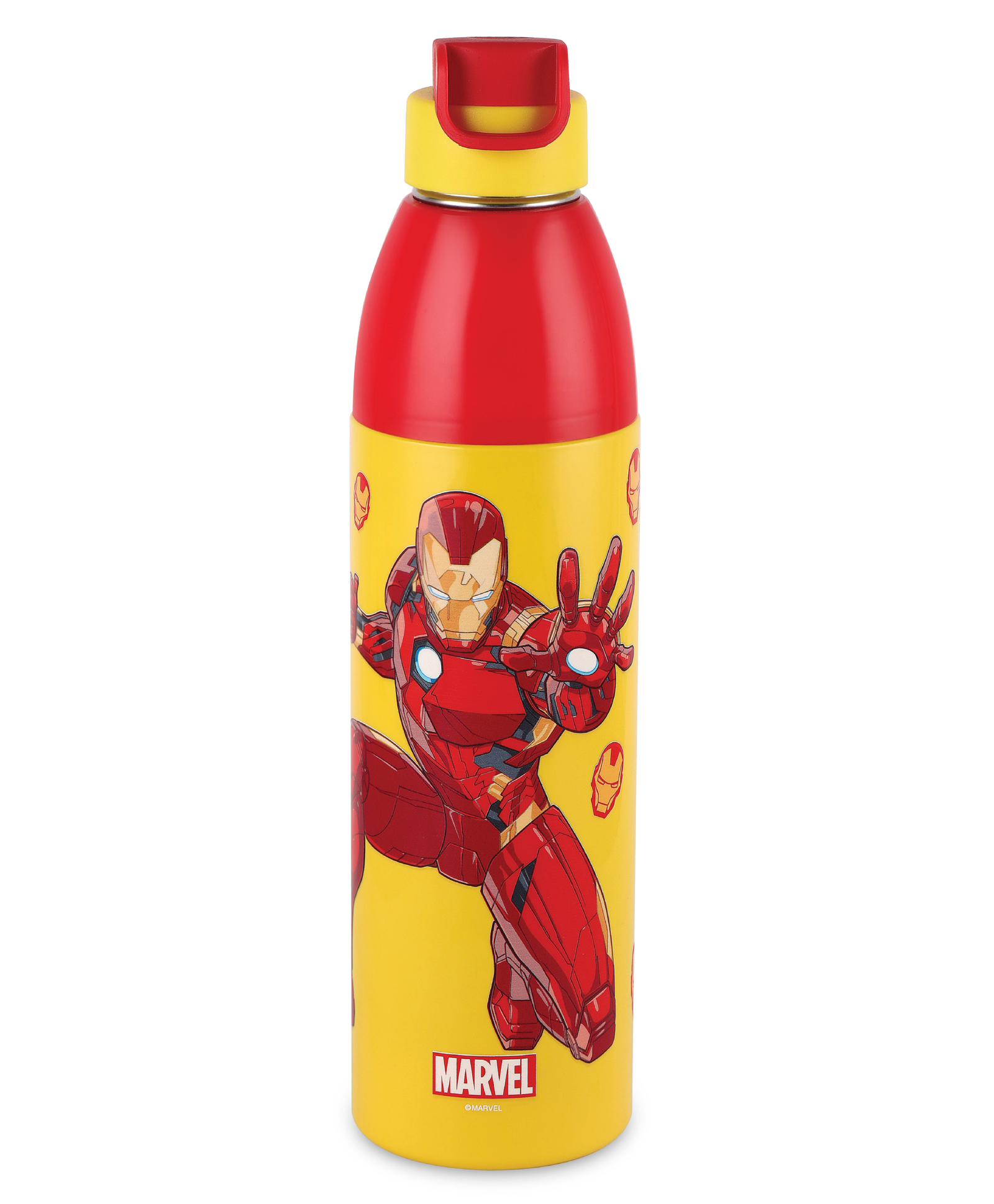 Cello Iron Man Print Plastic Water Bottle Yellow - 680 ml-picture-12