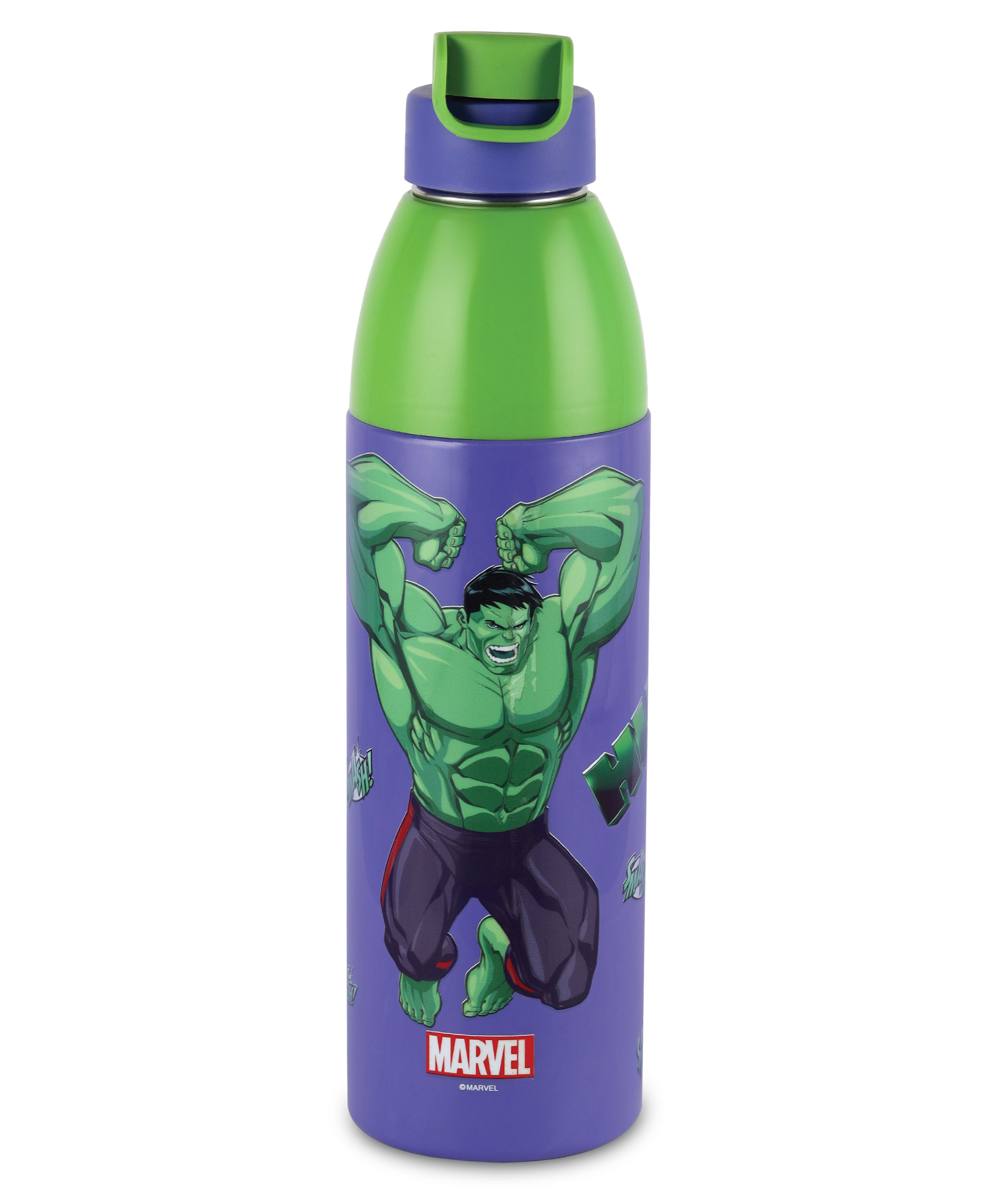 Cello Hulk Smash Print Plastic Water Bottle Green - 680 ml-image-42