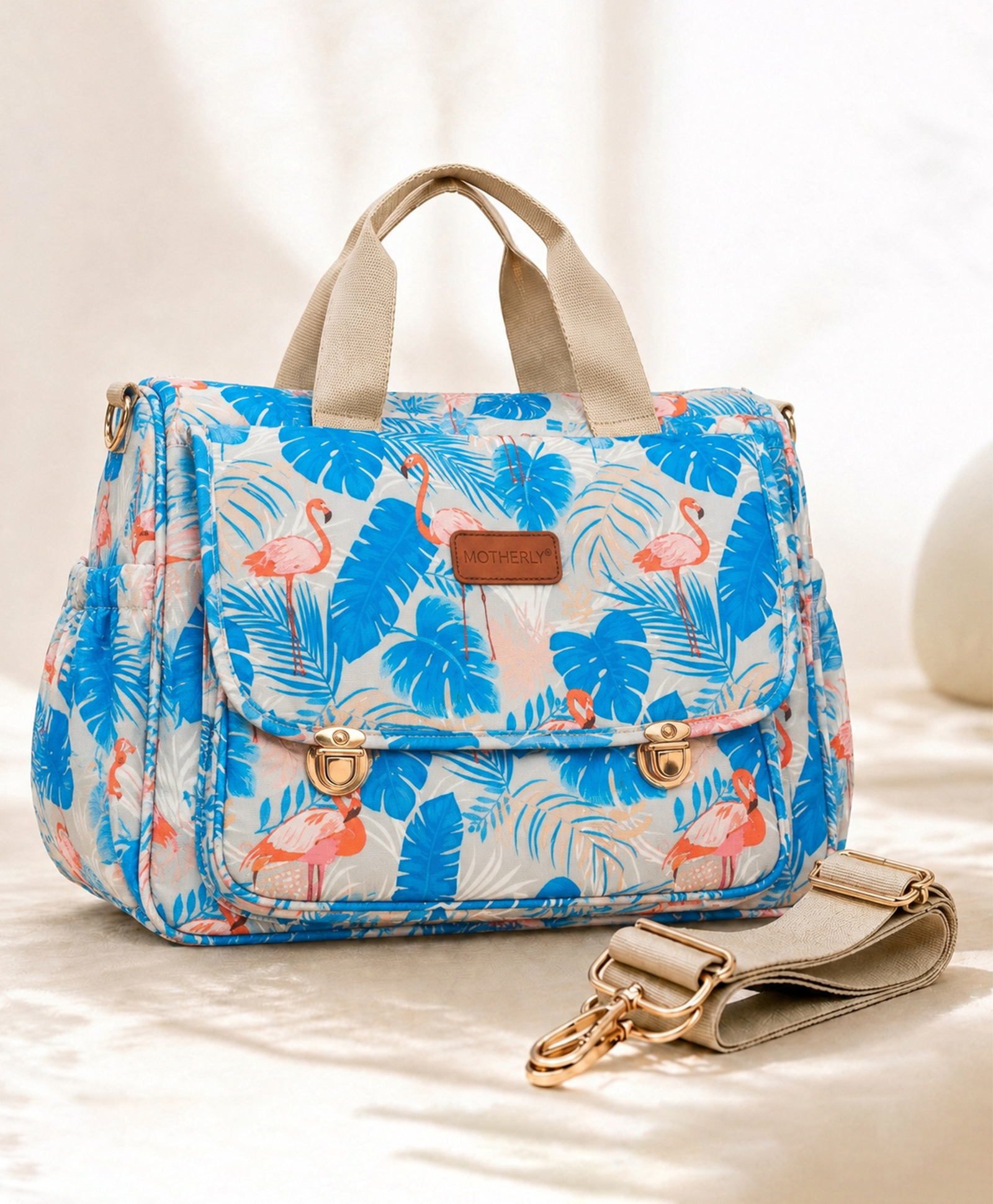 Motherly Unisex-Adult Diaper Bags Stylish Travel Maternity Backpacks For Moms ( Flamingo)-image-2