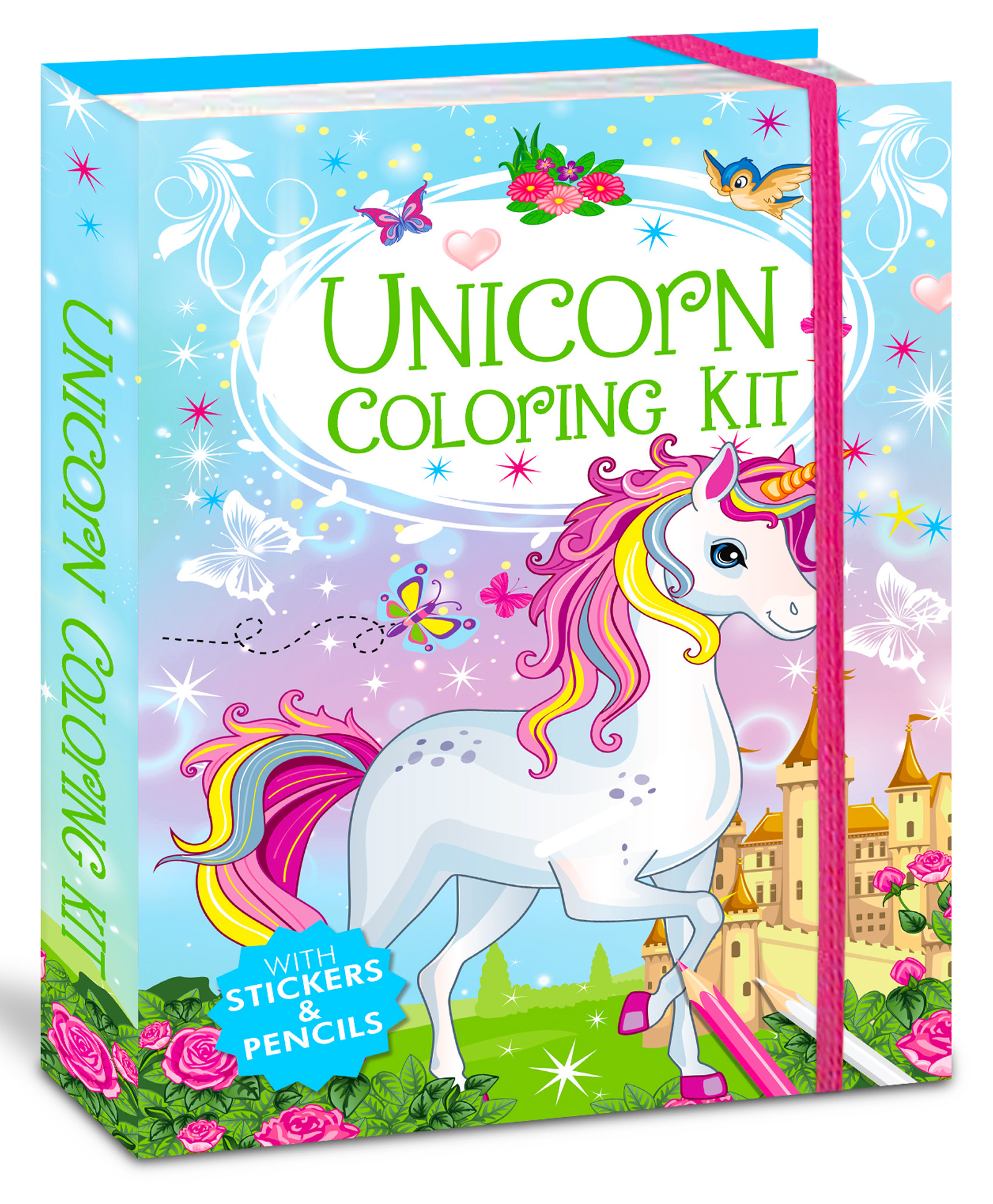 Unicorn Colouring Kit | Activity & Colouring Book with Stickers and Pencil Colours for Kids-image-19