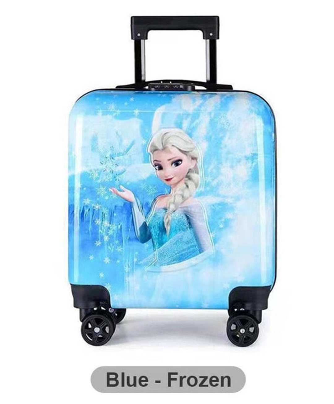 NAVRANGI Frozen Elsa Kids Trolley Suitcase with Wheels, Blue-image-34