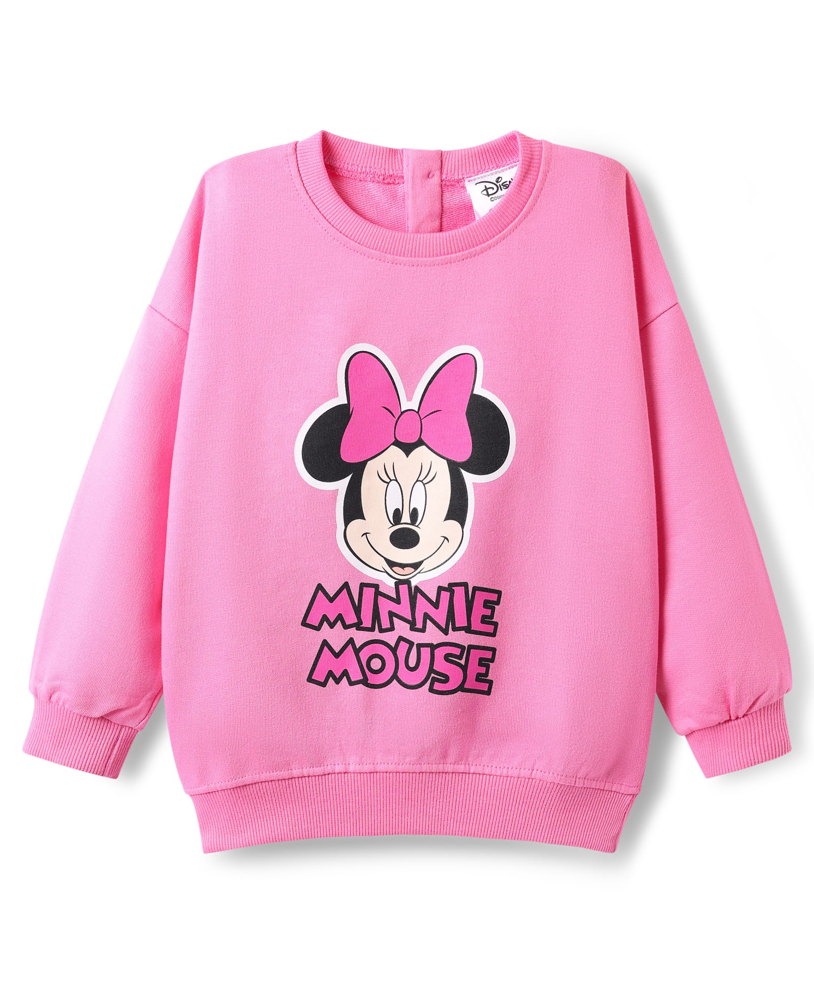 babyhug disney Babyhug DisneyTerry Knit Full Sleeves Sweatshirt with Minnie Mouse Graphics -Pink-picture-11