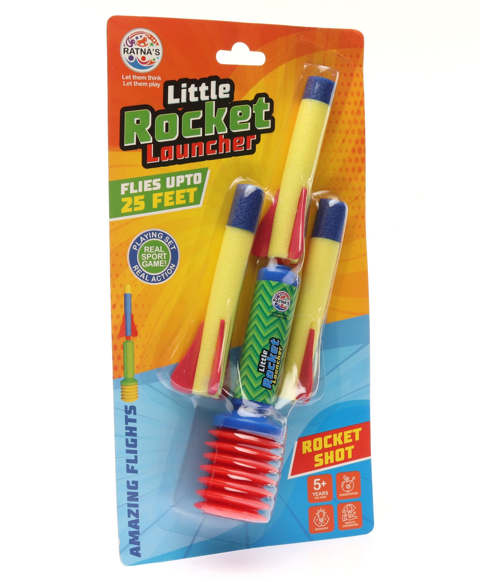 Ratnas Little Rocket Launcher with Foam Rockets (Print & Color May Vary)-picture-12