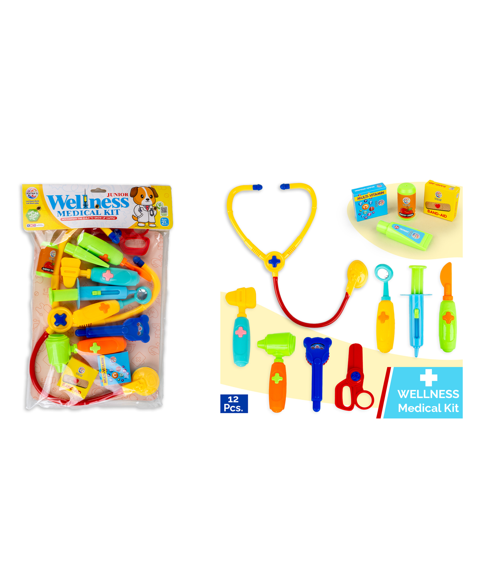 Ratnas Wellness Medical Kit Junior Set of 13 Pieces - Multicolor