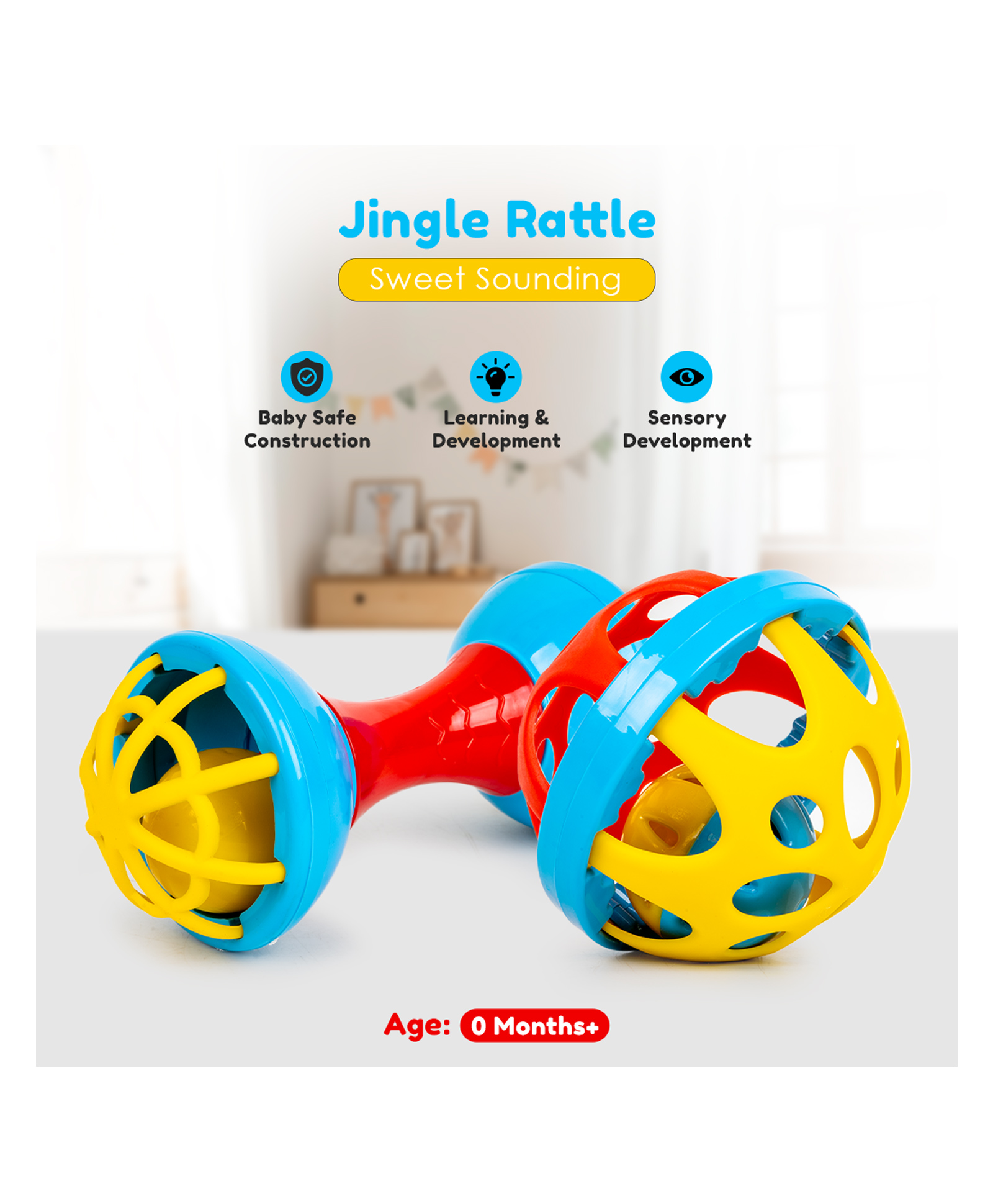 Ratnas Jingle Bell Rattle Combo Set of 2 Pieces - Multicolor-picture-15