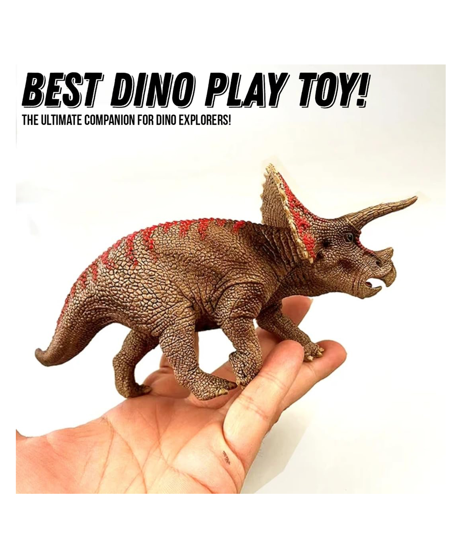 Sanjary nx Dinosaurs Realistic Triceratops Dinosaur Figure Dino Toy for kids-picture-7