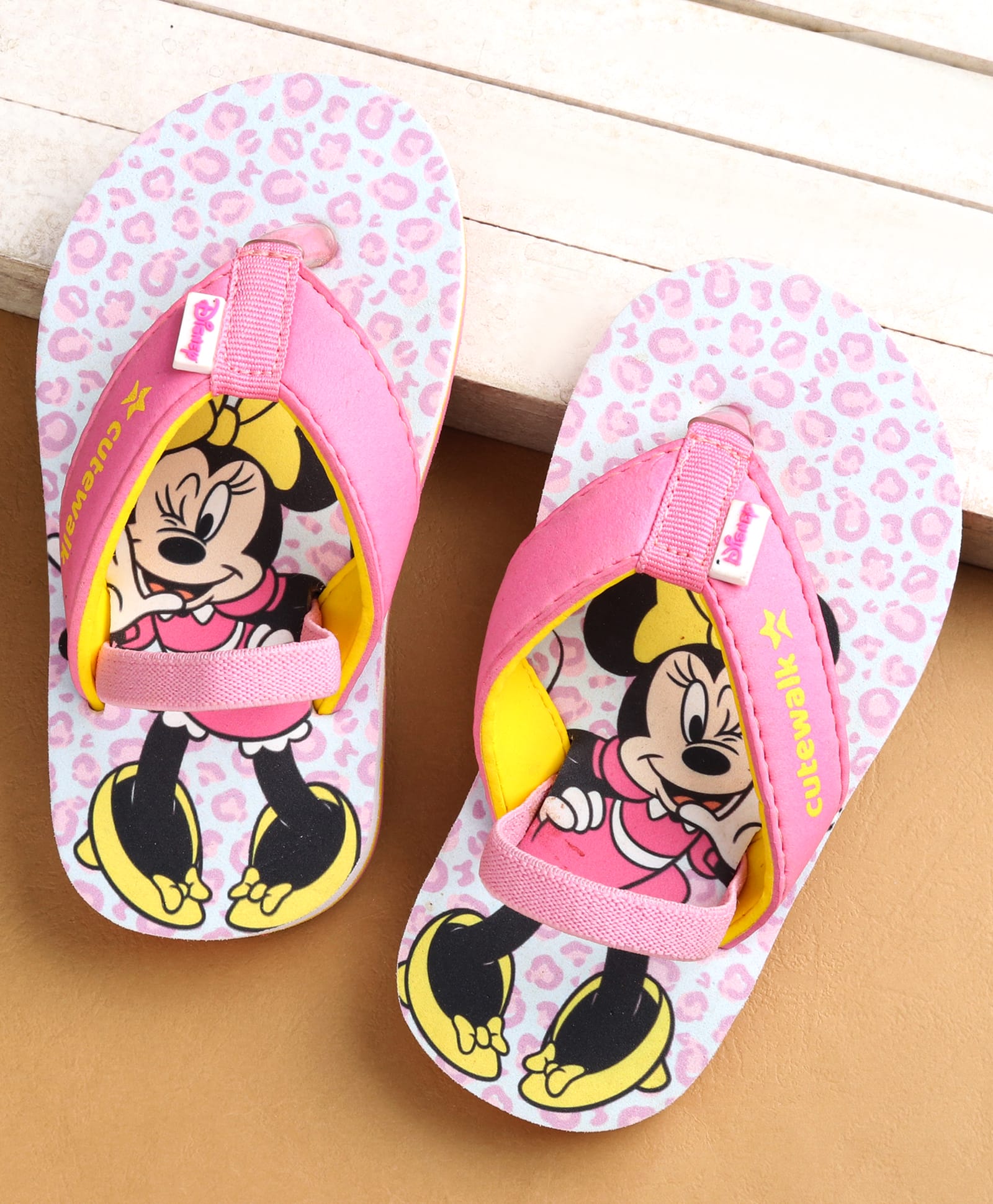 cute walk by babyhug disney Cute Walk by Babyhug Flip Flops with Back strap Closure Minnie Mouse Print - Pink-picture-10