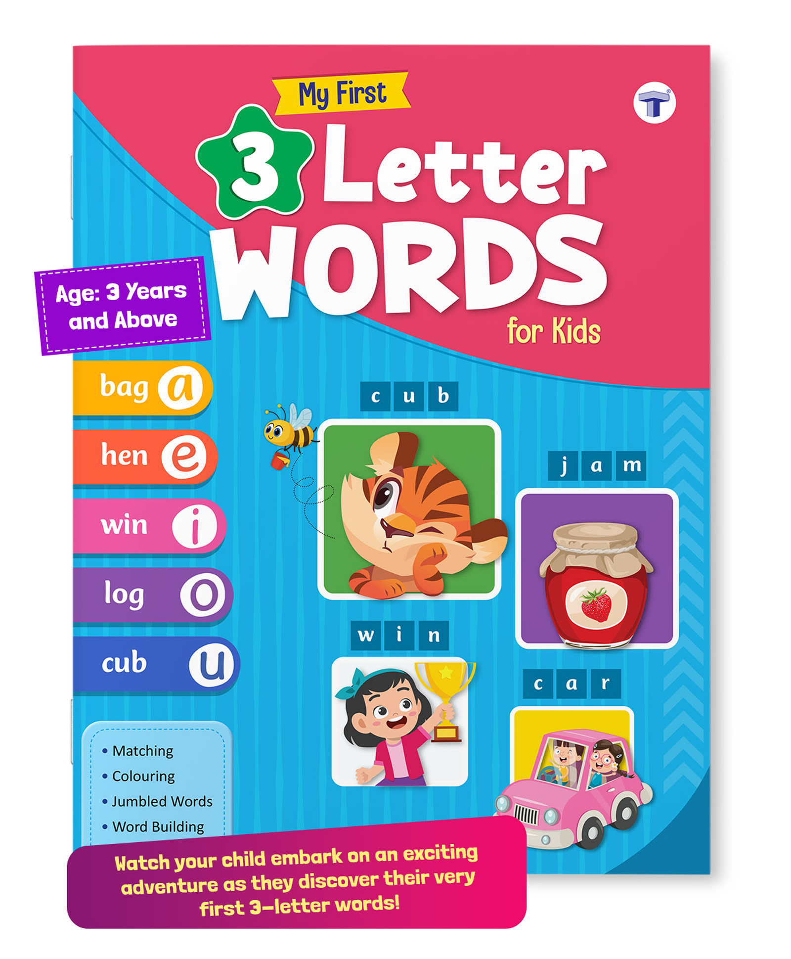 target publications My First 3 Letter Words Book for Kids | English Reading Book For Children-picture-11