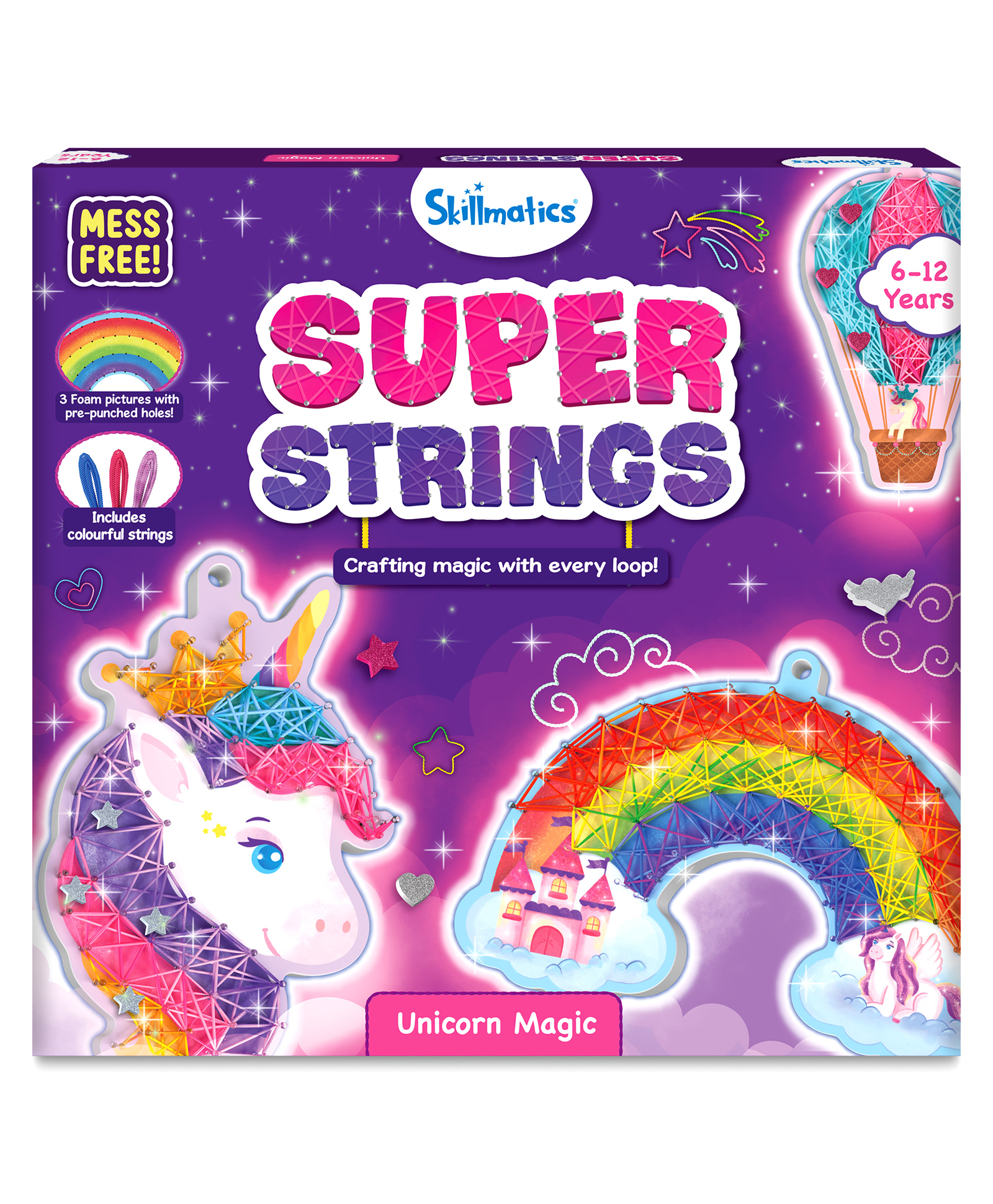 Skillmatics Art & Craft Activity - Super Strings Unicorn Magic, Mess-Free Art for Kids, Craft Kits & Supplies, DIY Creative Activity, Gifts for Girls & Boys Ages 6, 7, 8, 9, 10, 11, 12-image-23