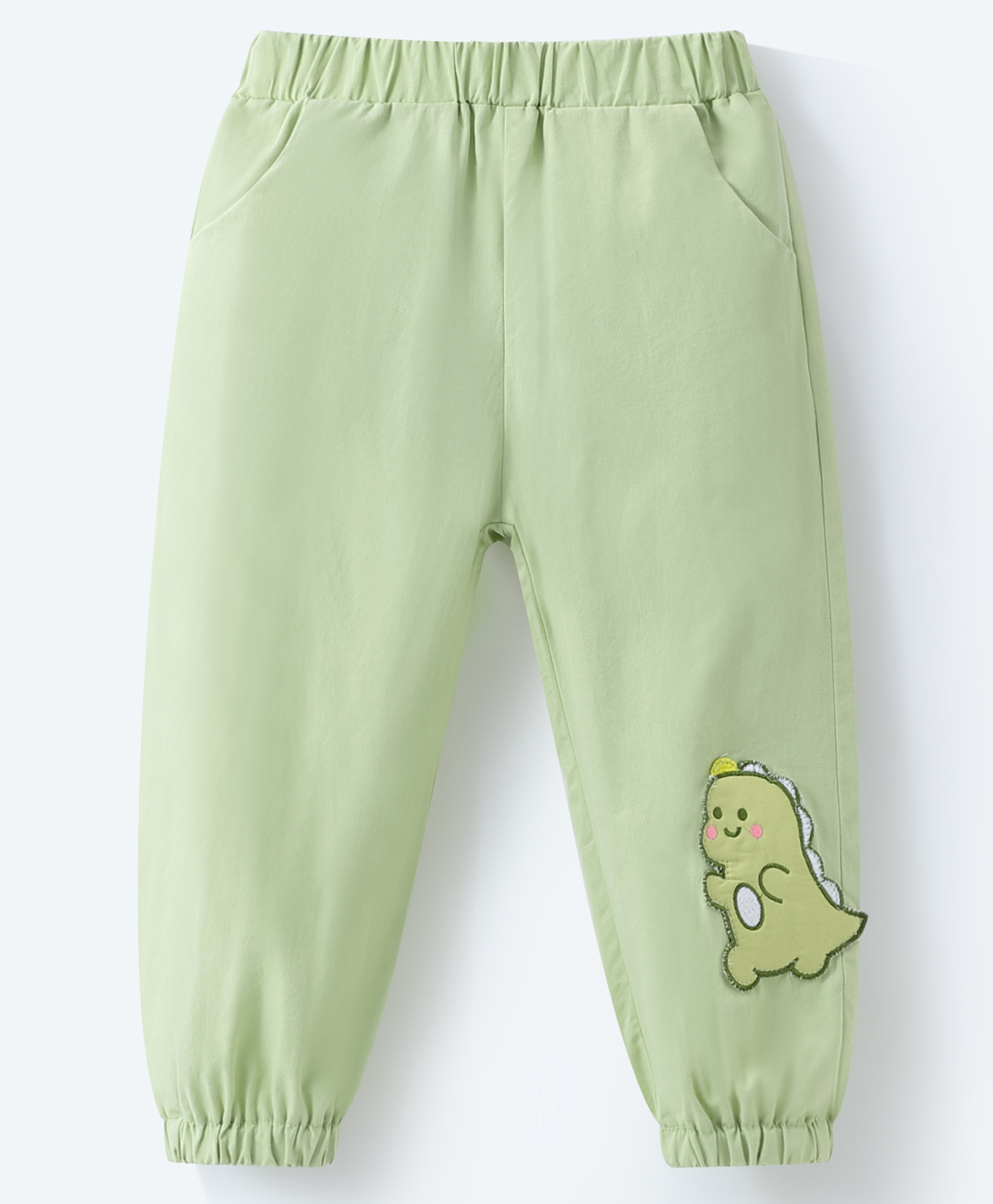 Mark & Mia Full Length Cotton Trouser With Dragon Patch - Light Green-picture-21