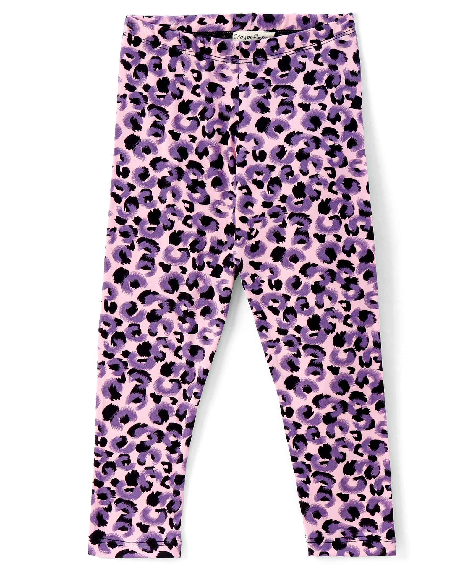 CrayonFlakes Full Length Animal Printed Super Stretch Leggings - Pink-image-0