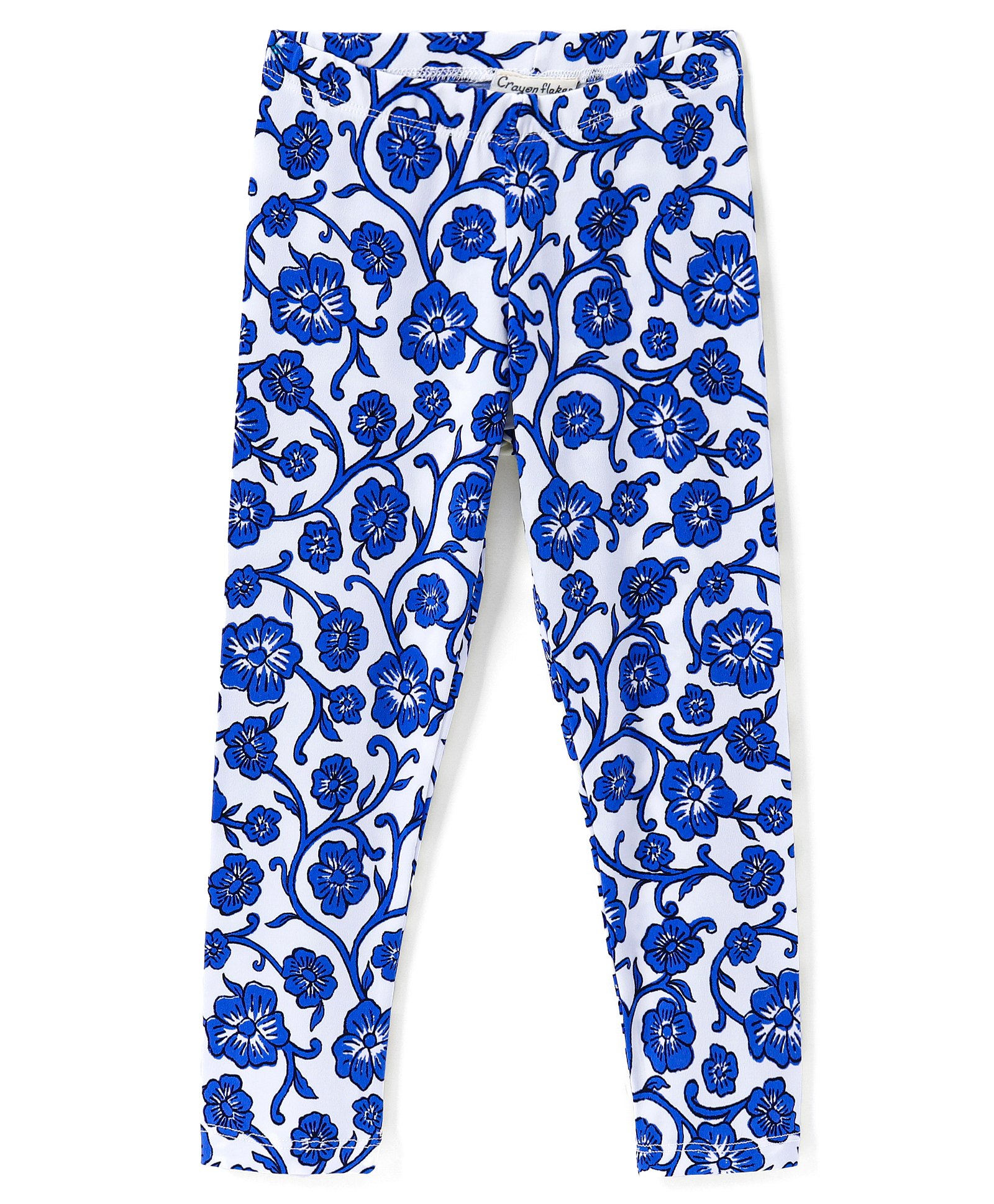 CrayonFlakes Full Length Floral Printed Super Stretch Leggings - Off White-picture-21