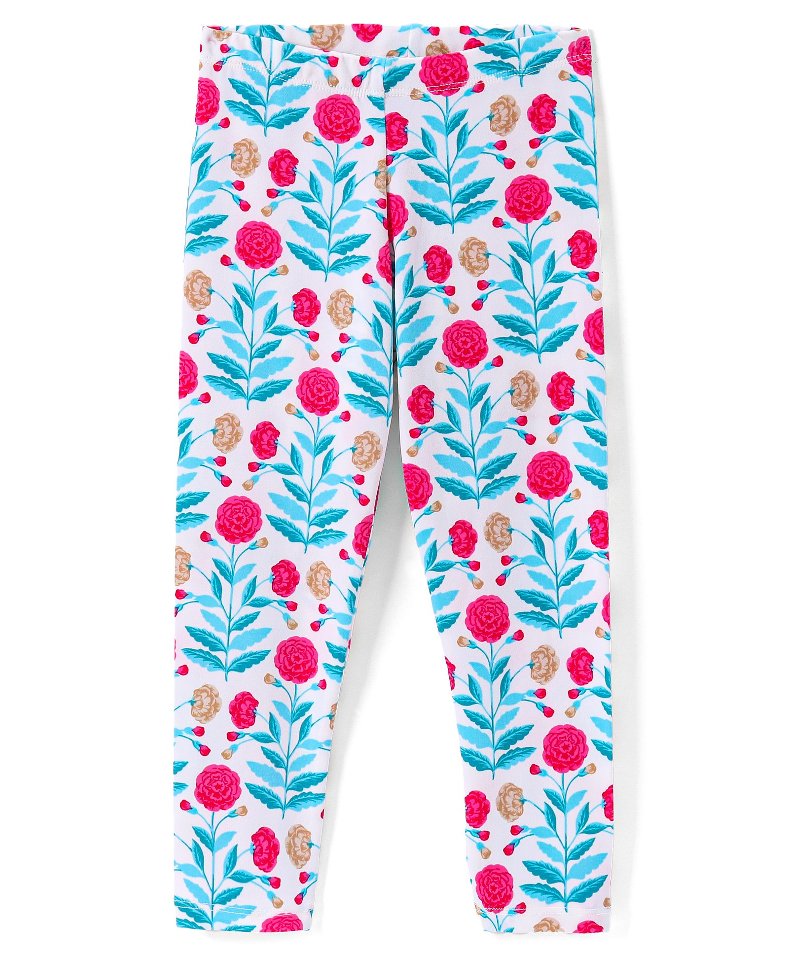 CrayonFlakes Full Length Floral Printed Super Stretch Leggings - Off White-picture-11