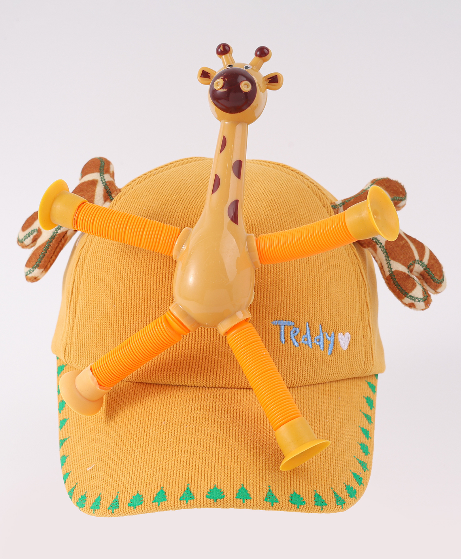 Babyhug Free Size Baseball Cap With Giraffe Applique - Yellow-picture-11