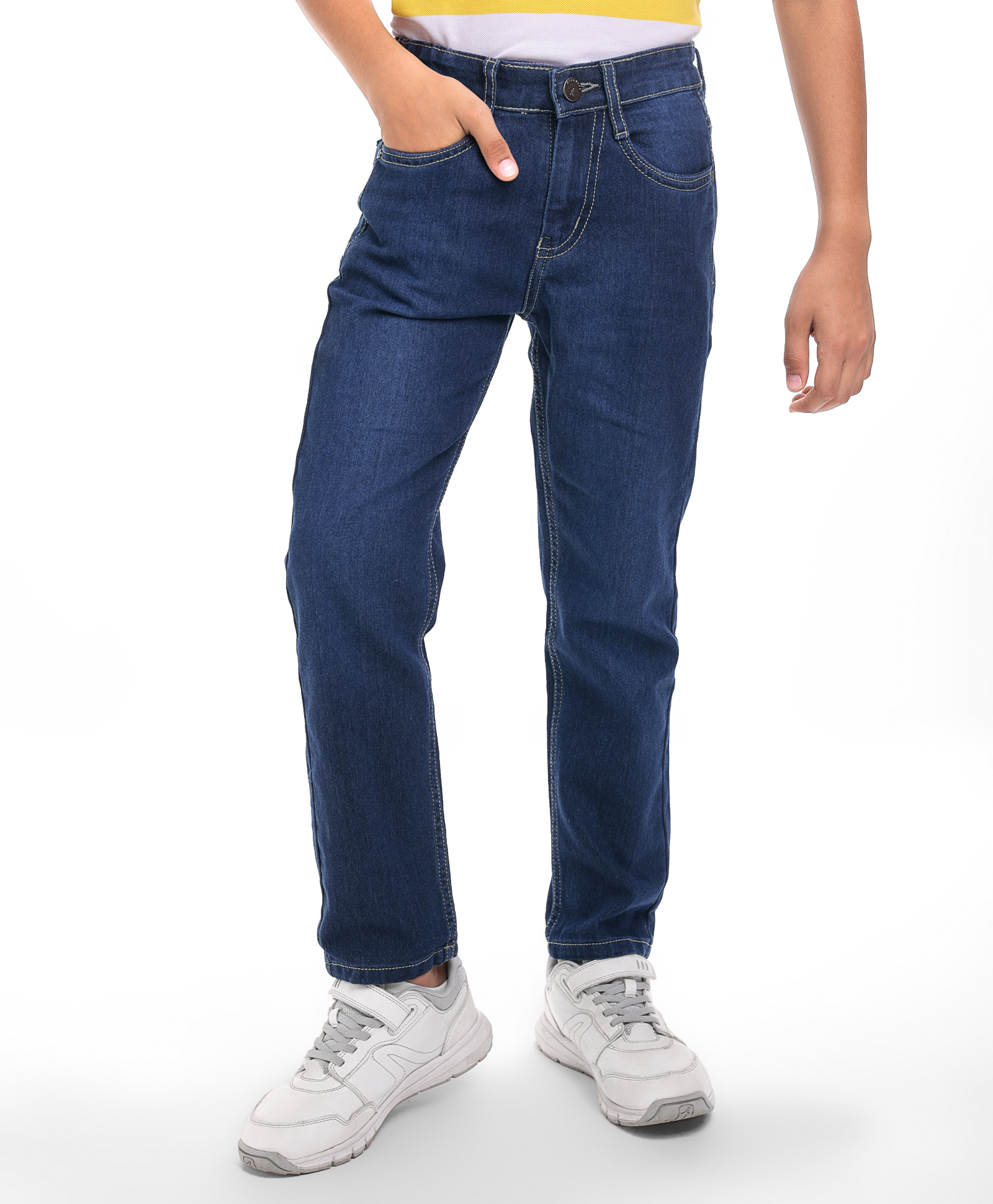 Pine Kids Woven Full Length Washed Denim Jeans - Blue-picture-23