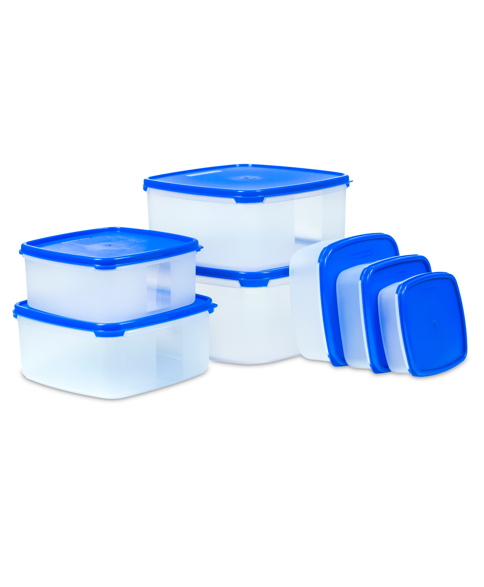 Varmora Store Fresh Plastic Full Set Storage Containers, Pack of 7 ,Blue-image-13