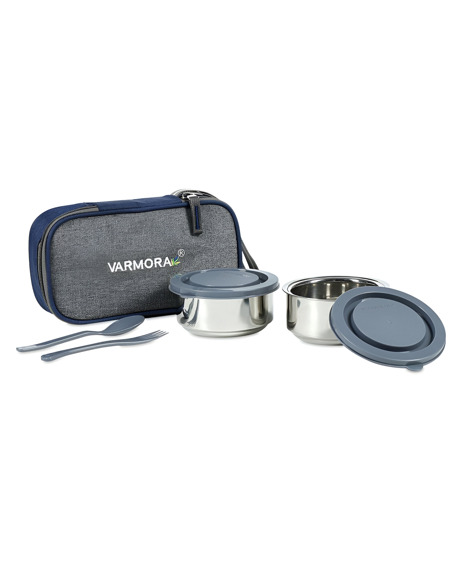 Varmora HomewareInsulated SS Eat Fresh Stainless Steel Lunch Box With 2 Containers-image-45