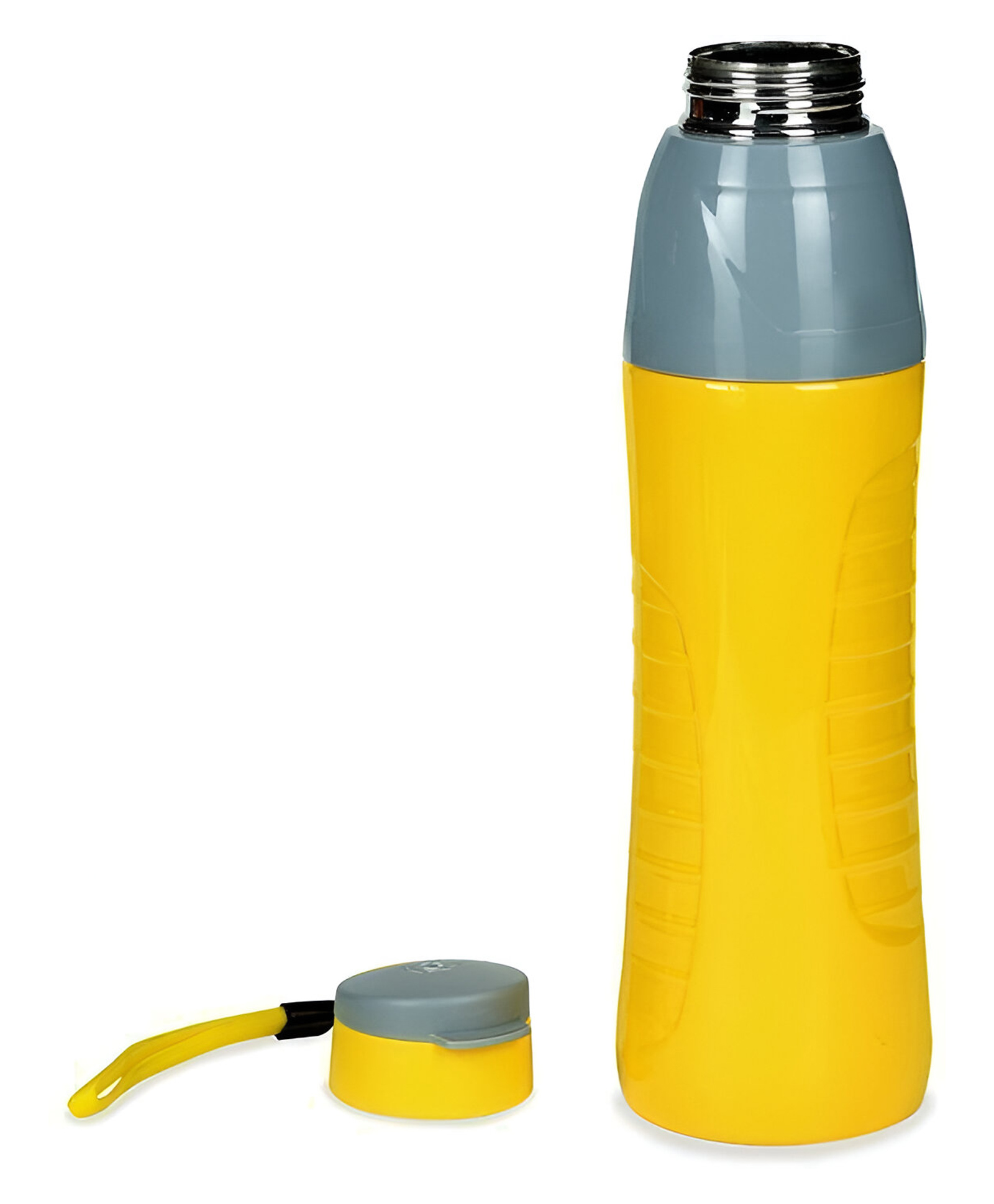 varmora homeware Varmora Gripo Stainless Steel Interior Water Bottle 100% Virgin Plastic Hot & Cold Compatible - 900 ml - Yellow-picture-32