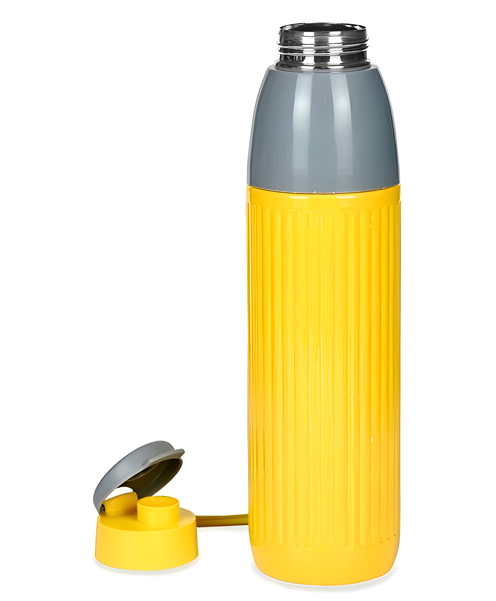 Varmora Homeware Veto 1 Litre SS Insulated Water Bottle 100% Virgin Plastic Hot & Cold Compatible - Yellow-image-6