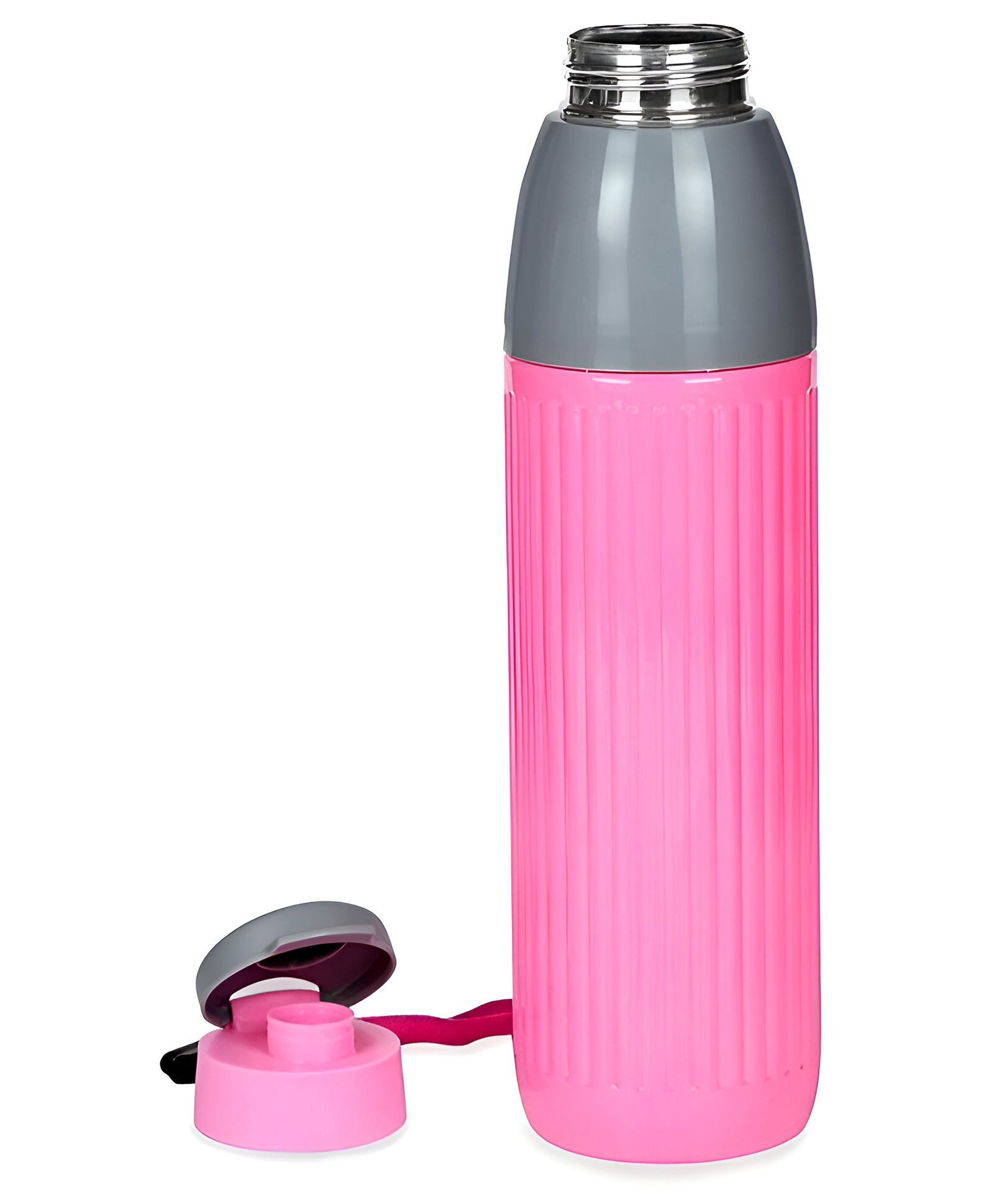 Varmora Homeware Veto 1 Litre SS Insulated Water Bottle 100% Virgin Plastic Hot & Cold Compatible - Pink-image-3