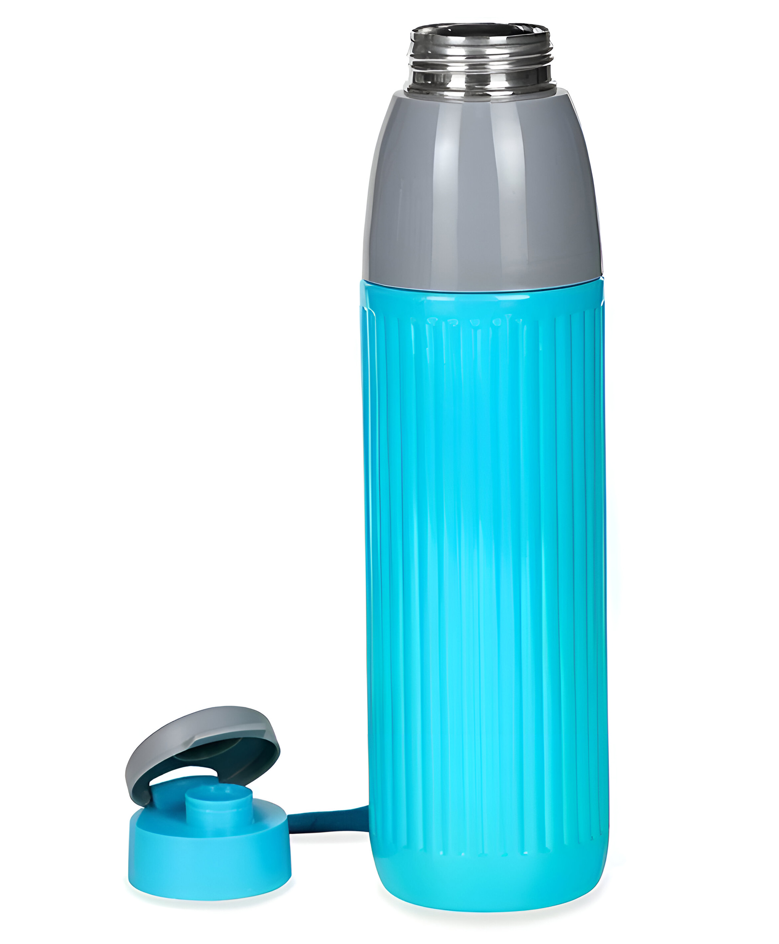 Varmora Homeware Veto 1 Litre SS Insulated Water Bottle 100% Virgin Plastic Hot & Cold Compatible - Sky Blue-image-7