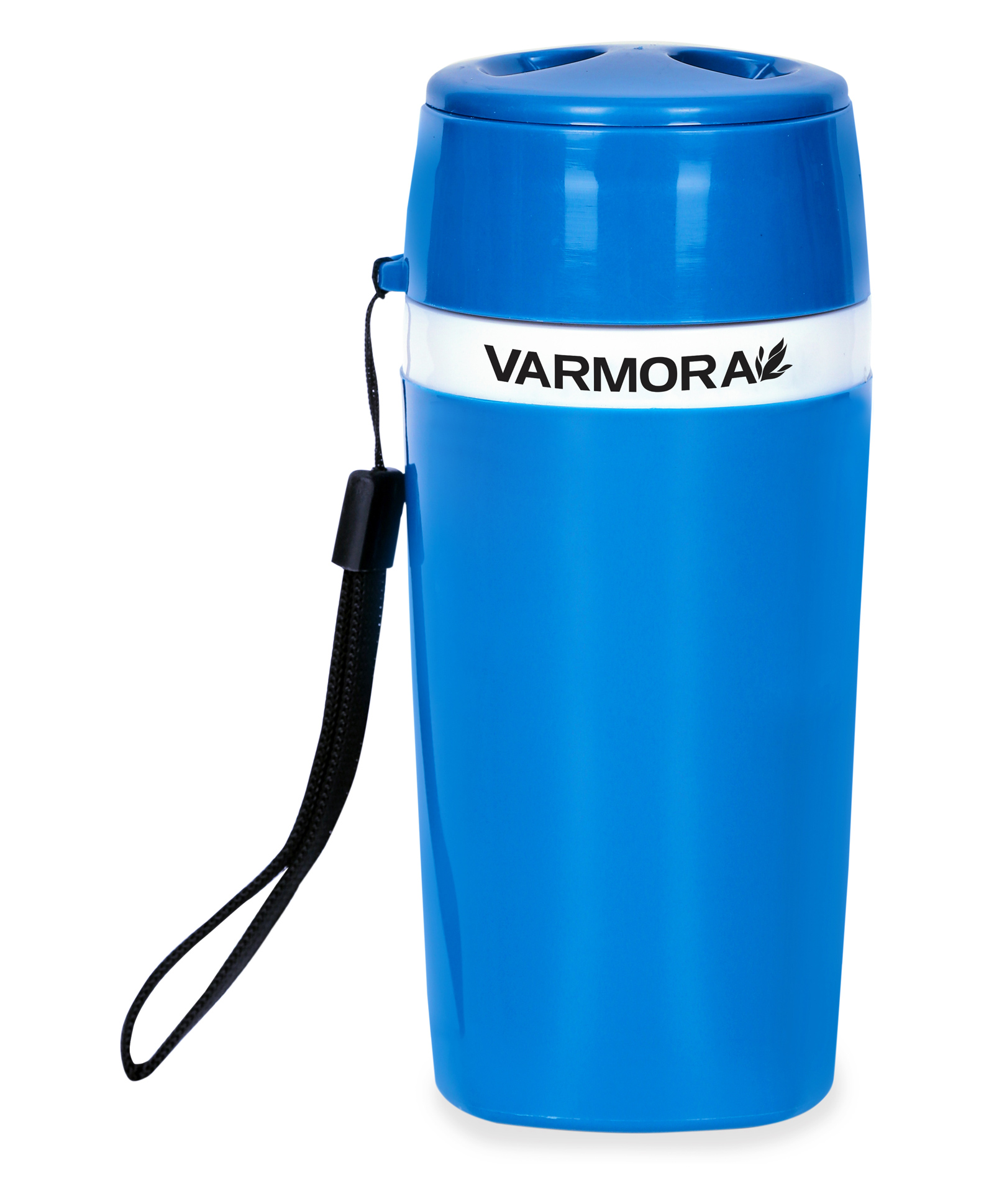 Varmora Homeware Aqua Optima Insulated Water Bottle 100% Virgin Plastic Hot & Cold Compatible - Set of 1 - 300 ml - Blue-image-2