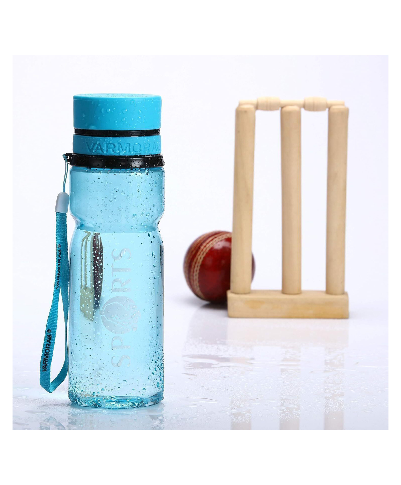 VARMORA HOMEWARE AquaSport - Transparent Design- 650ml - Blue-image-3
