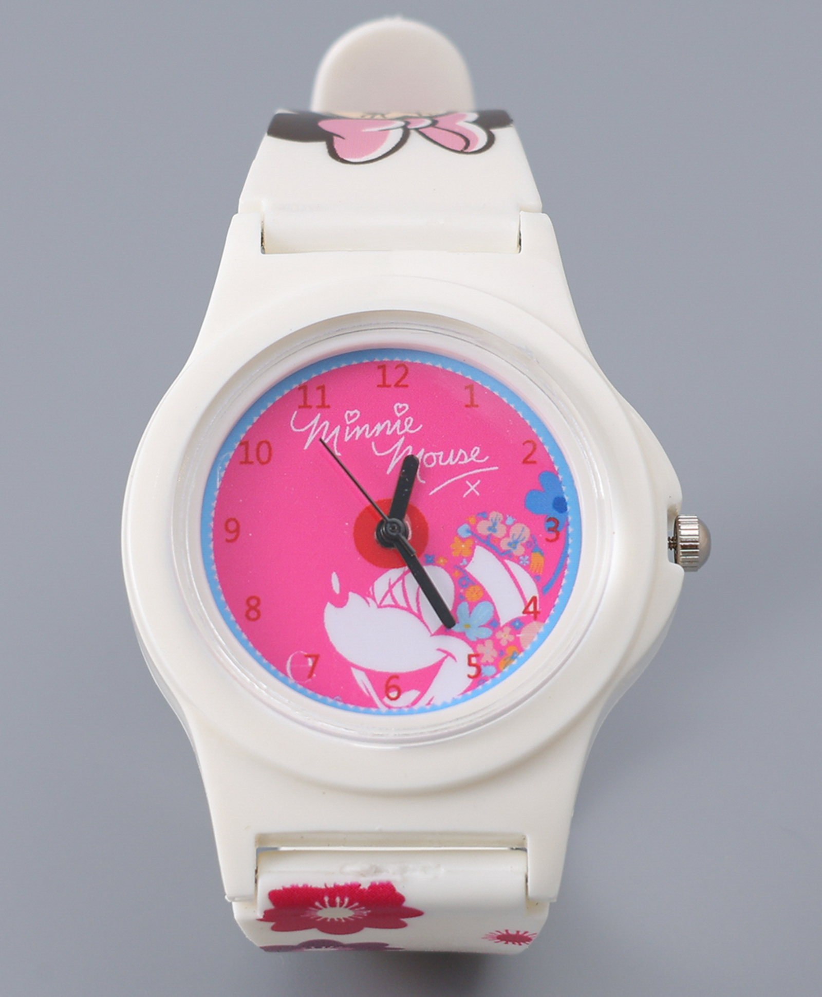 Babyhug Disney Analog Watch with Minnie Mouse Print - Pink & White-picture-18