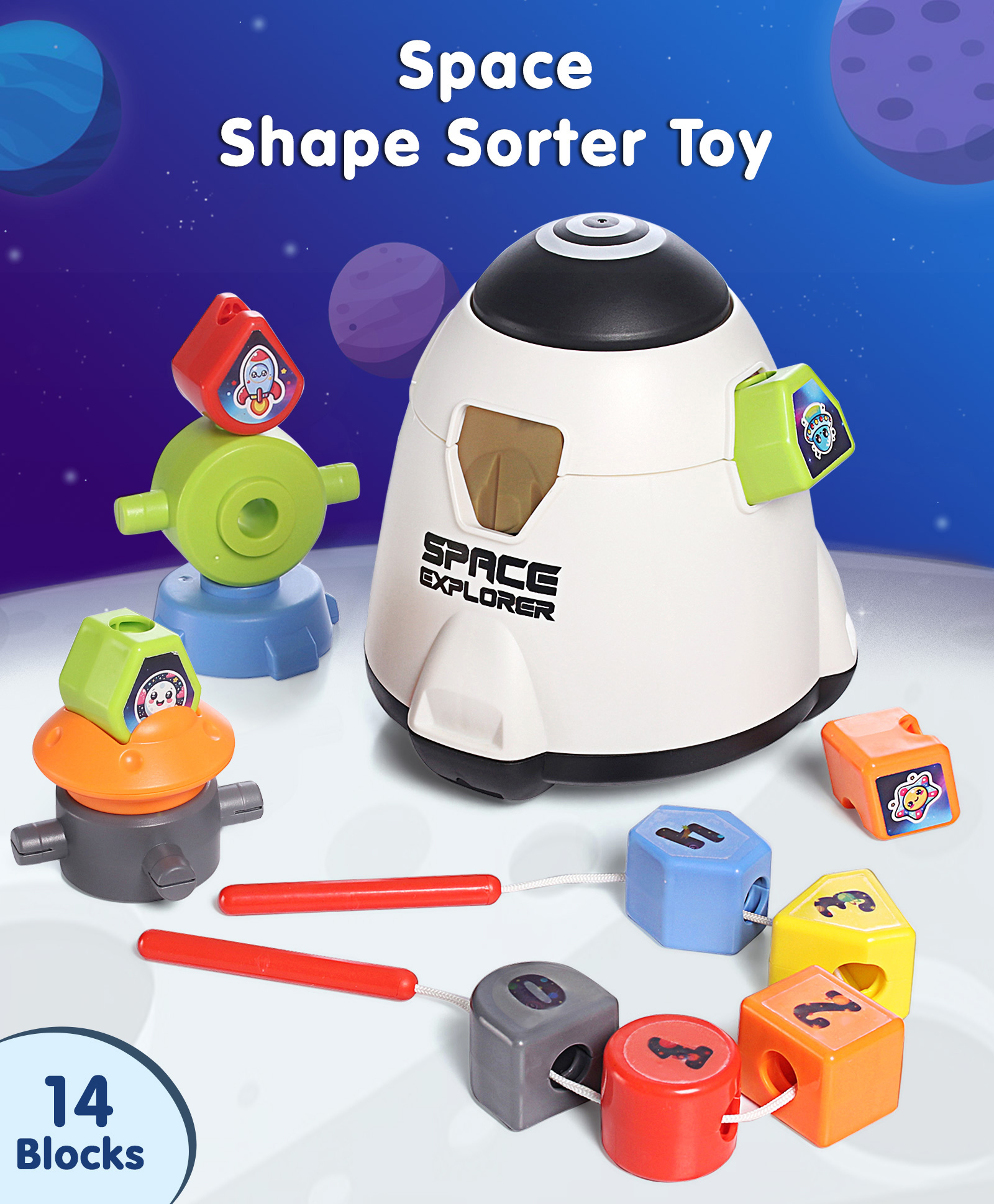 SpaceShape Sorter Toy - Multicolour-image-38