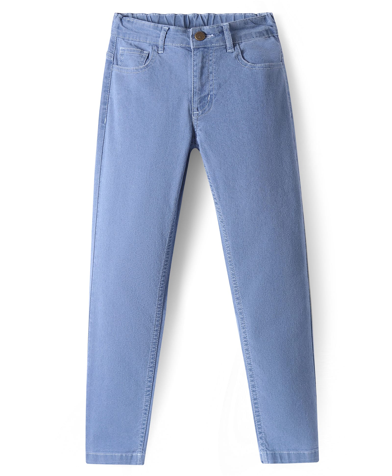 Pine Kids Woven Full Length Washed Denim Jeans - Light Blue-picture-21