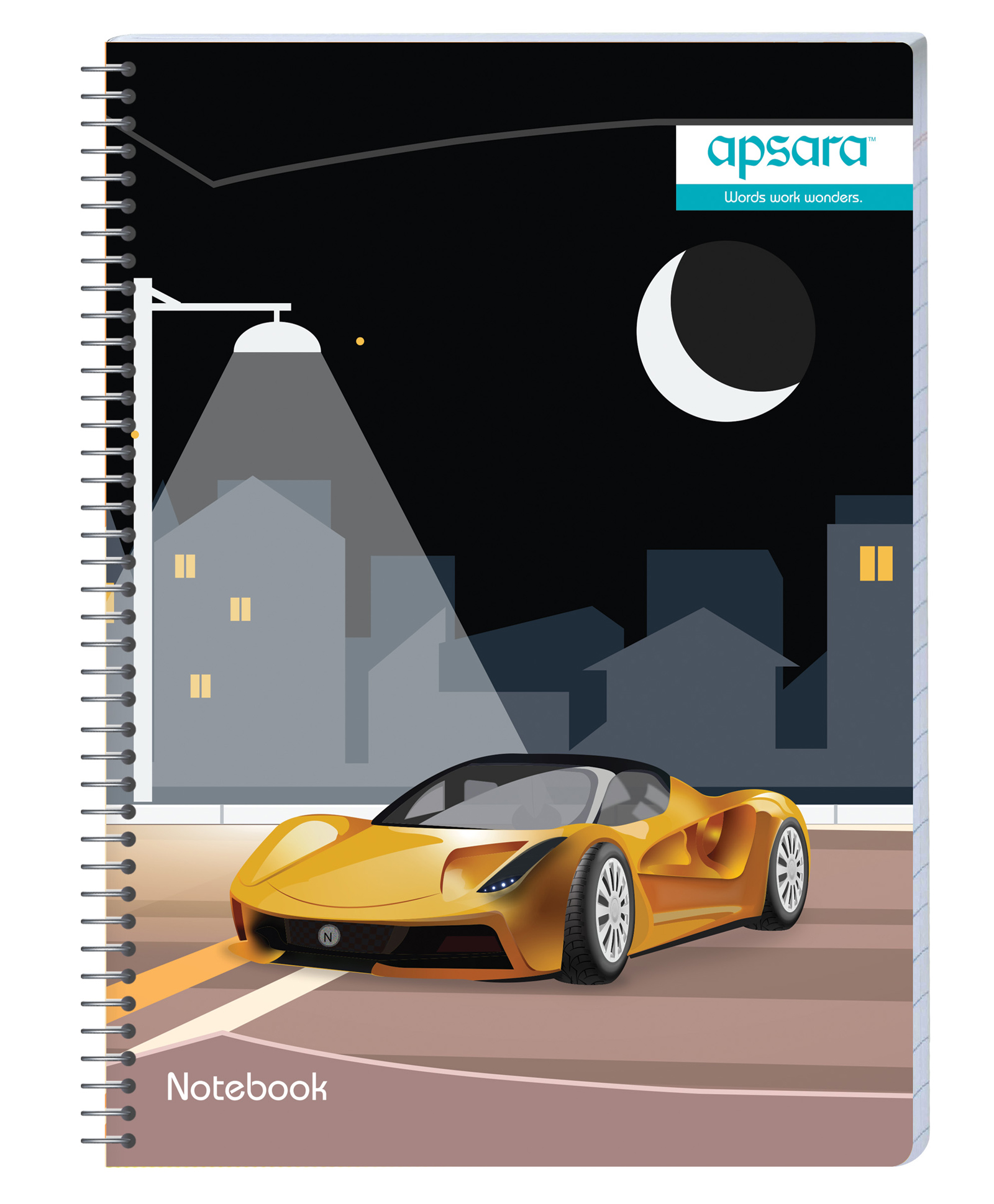 Apsara Single Line Spiral Notebook Blue - 160 Pages (Print may vary)-image-7