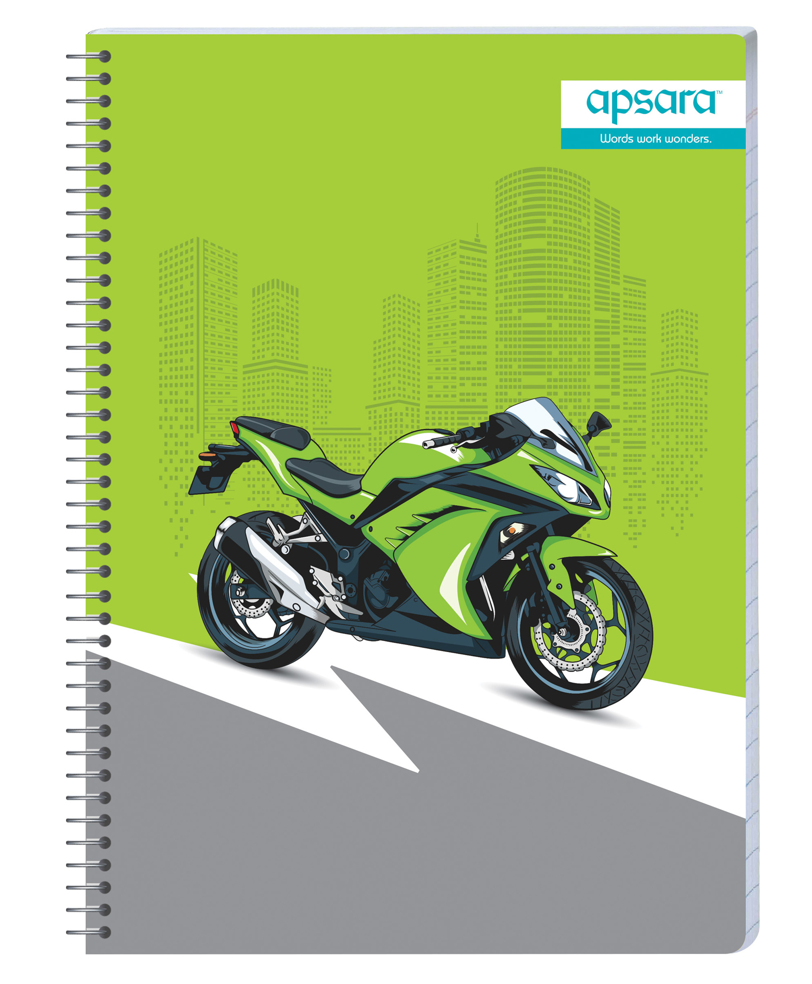 Apsara Single Line Spiral Notebook Blue - 252 Pages (Print may vary)-image-45