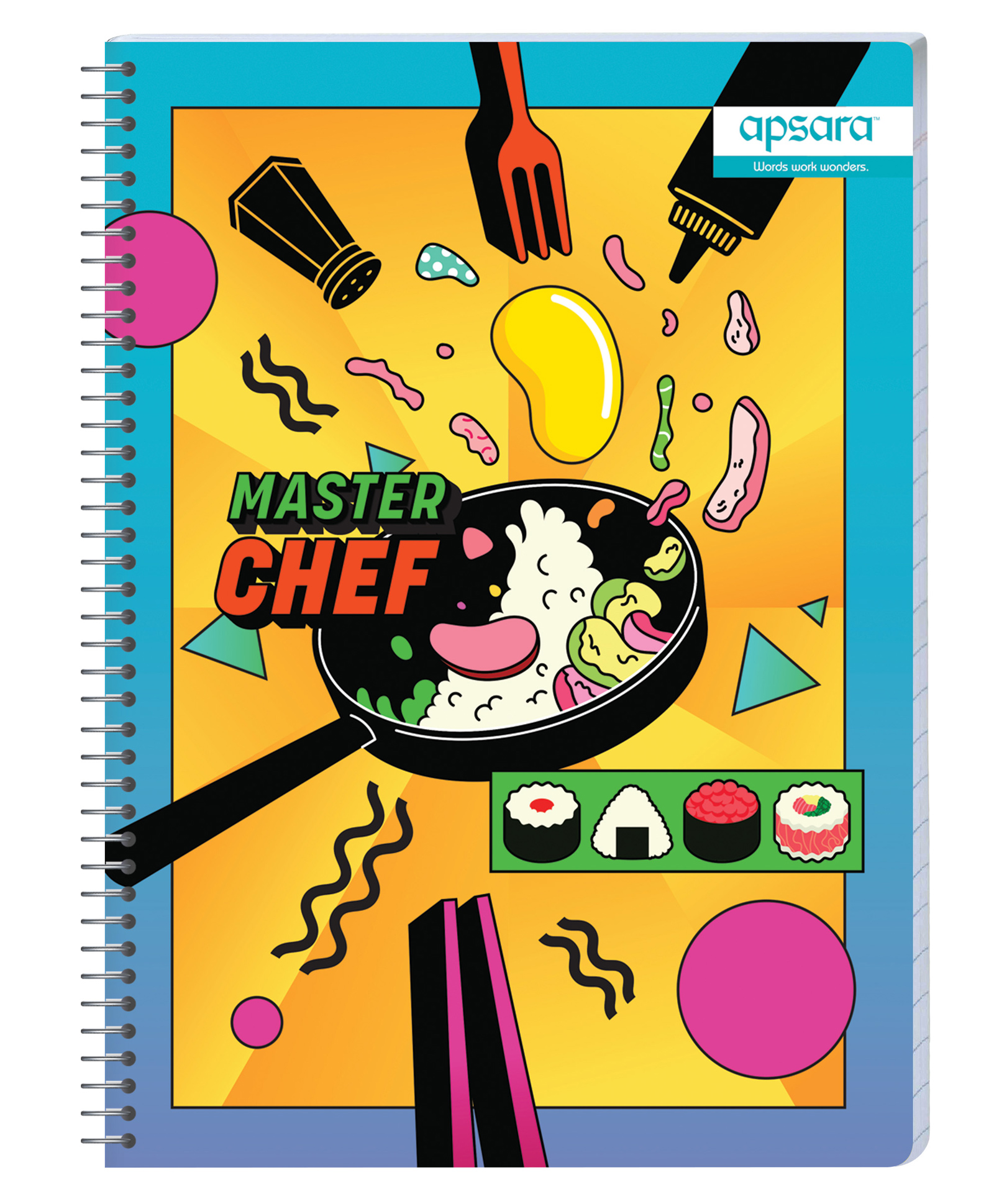 Apsara Single Line Spiral Notebook Blue - 302 Pages (Print may vary)-picture-40