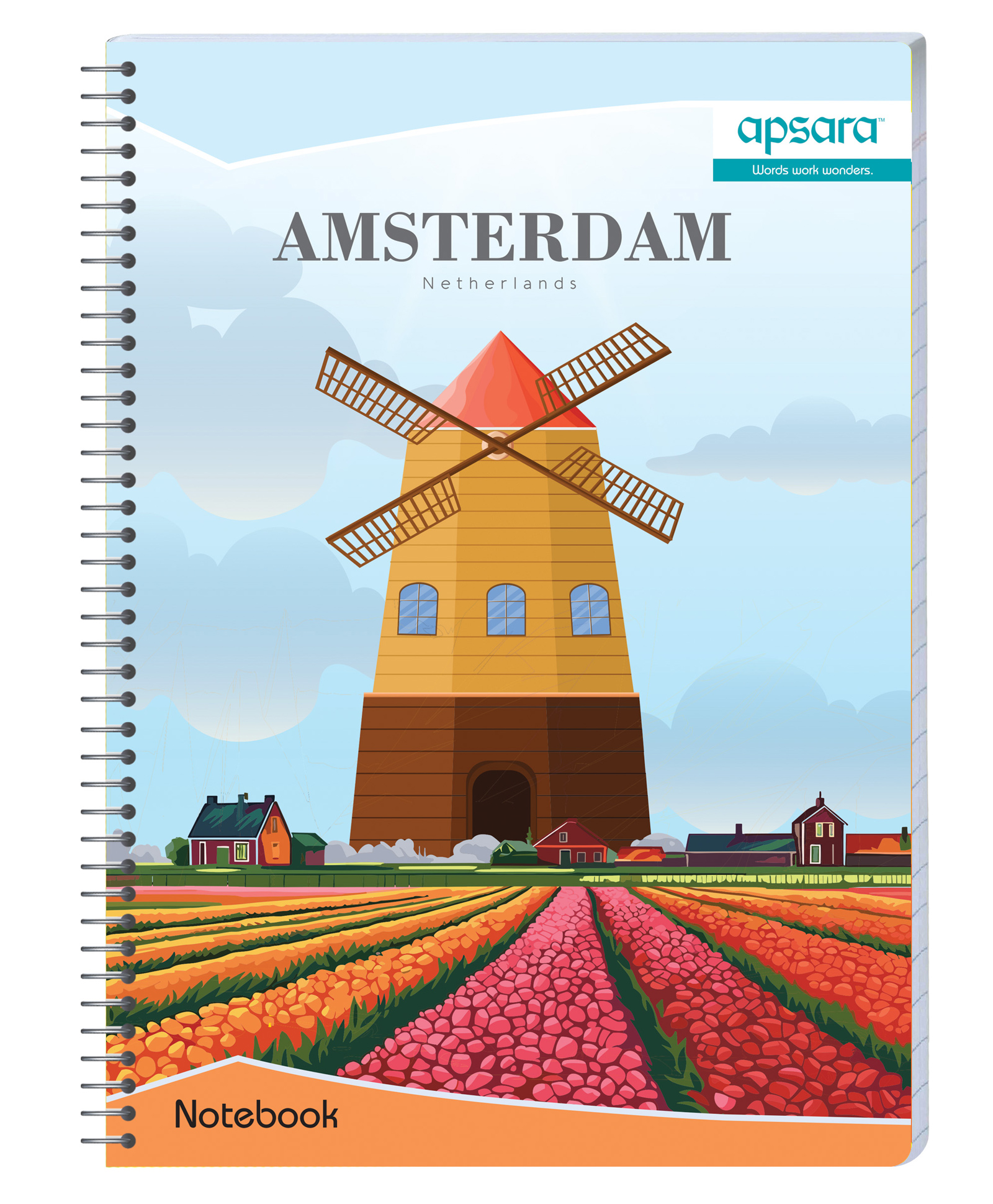 Apsara Single Line Spiral Notebook Blue - 180 Pages (Print may vary)-picture-8