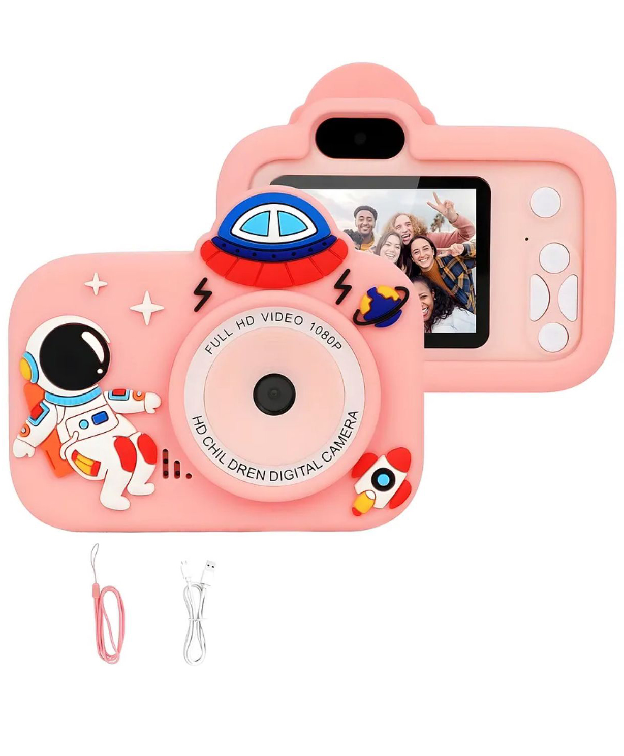 FLAZE Kids Camera, 2 Inch HD IPS Screen 20MP Portable Digital Mini Child Selfie Camera, Astronaut Toddler Digital Camera-PACK OF 1--COLOR MAY VARY-image-46