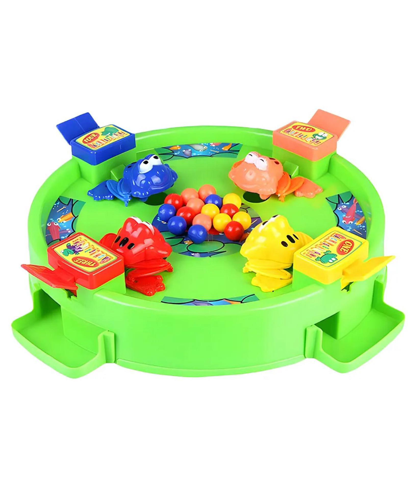 AKN TOYS Feeding Frog Game Feed The Hungry Froggies Toy Frogs Eating Balls Play Toy Set-PACK OF 1-COLOR MAY VARY-picture-21