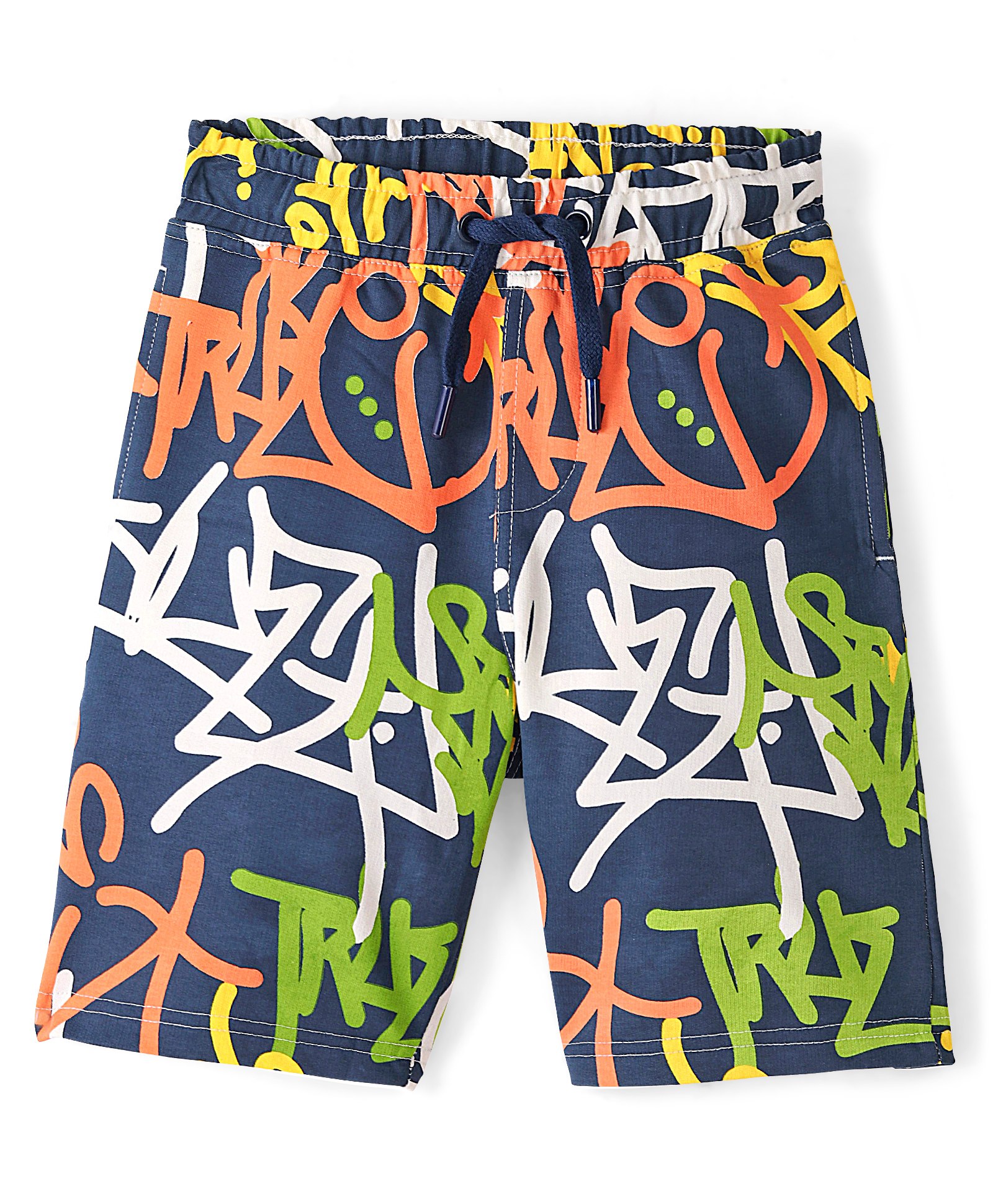 Pine Kids Above Knee Length Printed Shorts - Navy Blue-picture-28